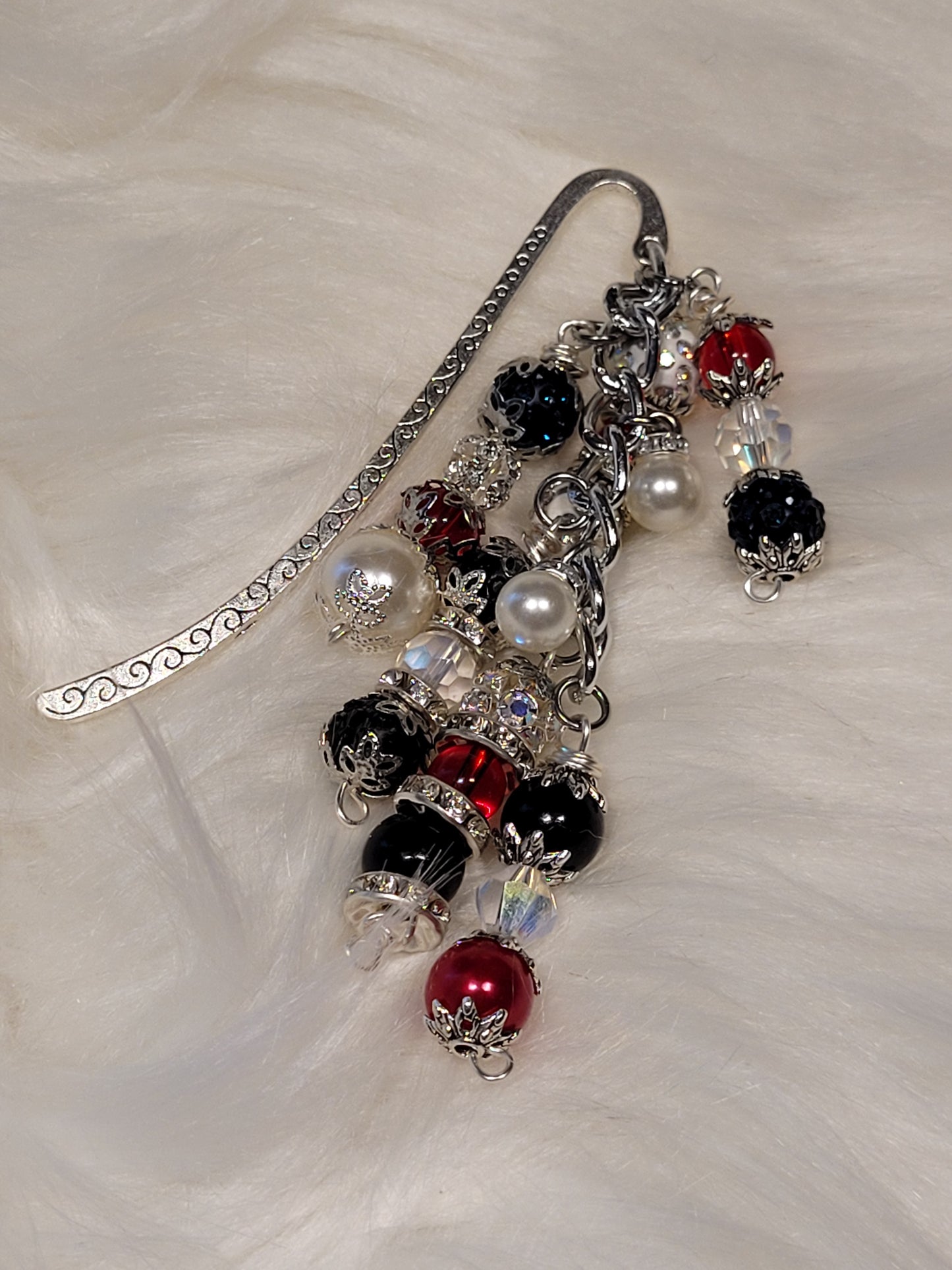 Beaded Bookmark Red