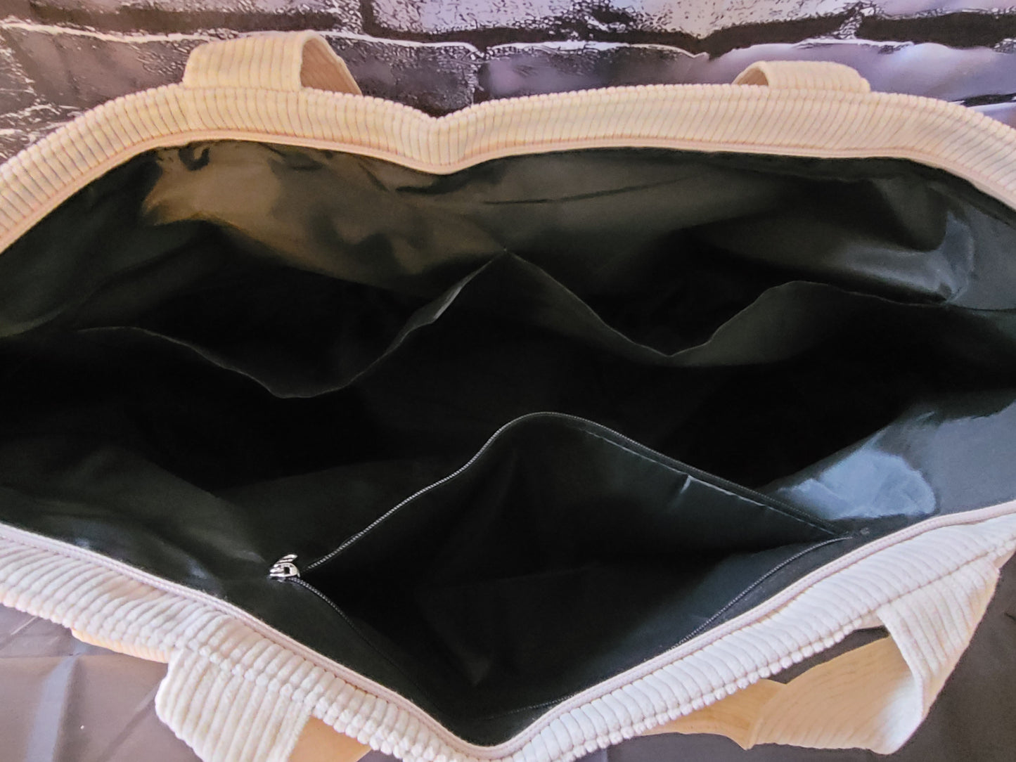 White Boho Keychain Tote