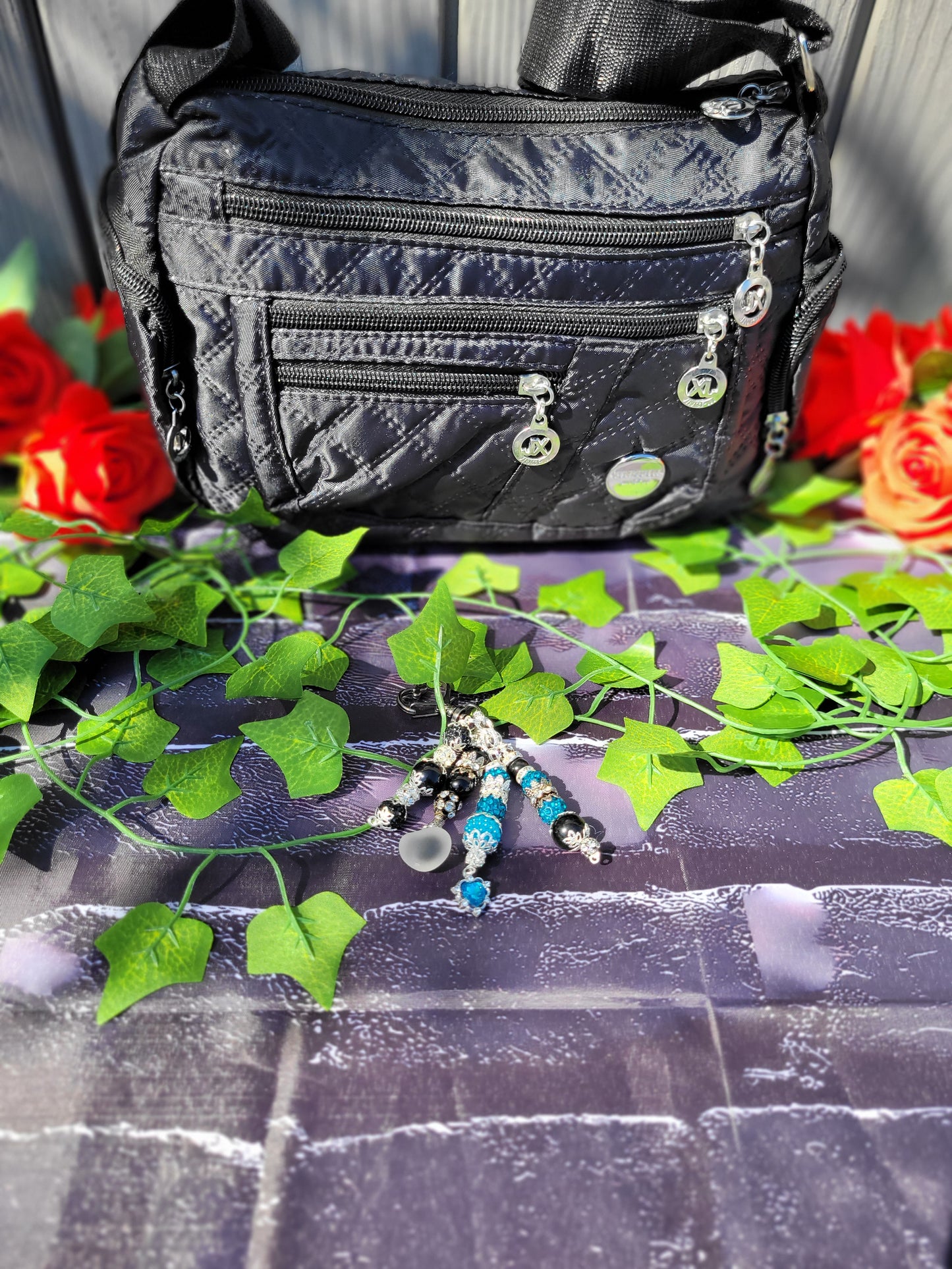 Womens crossbody oxford cloth purse