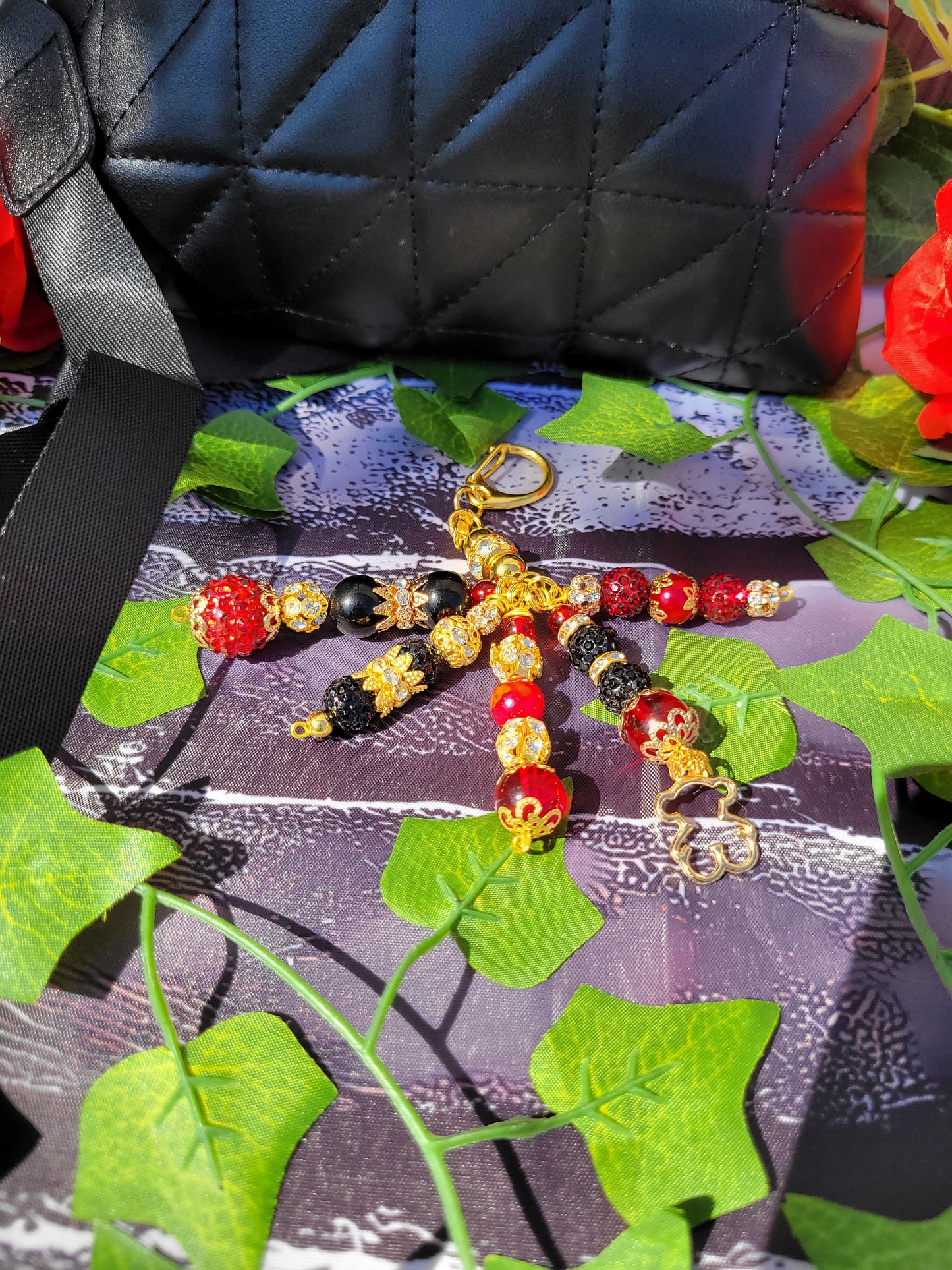 2025 women's checkered crossbody bag with dangle