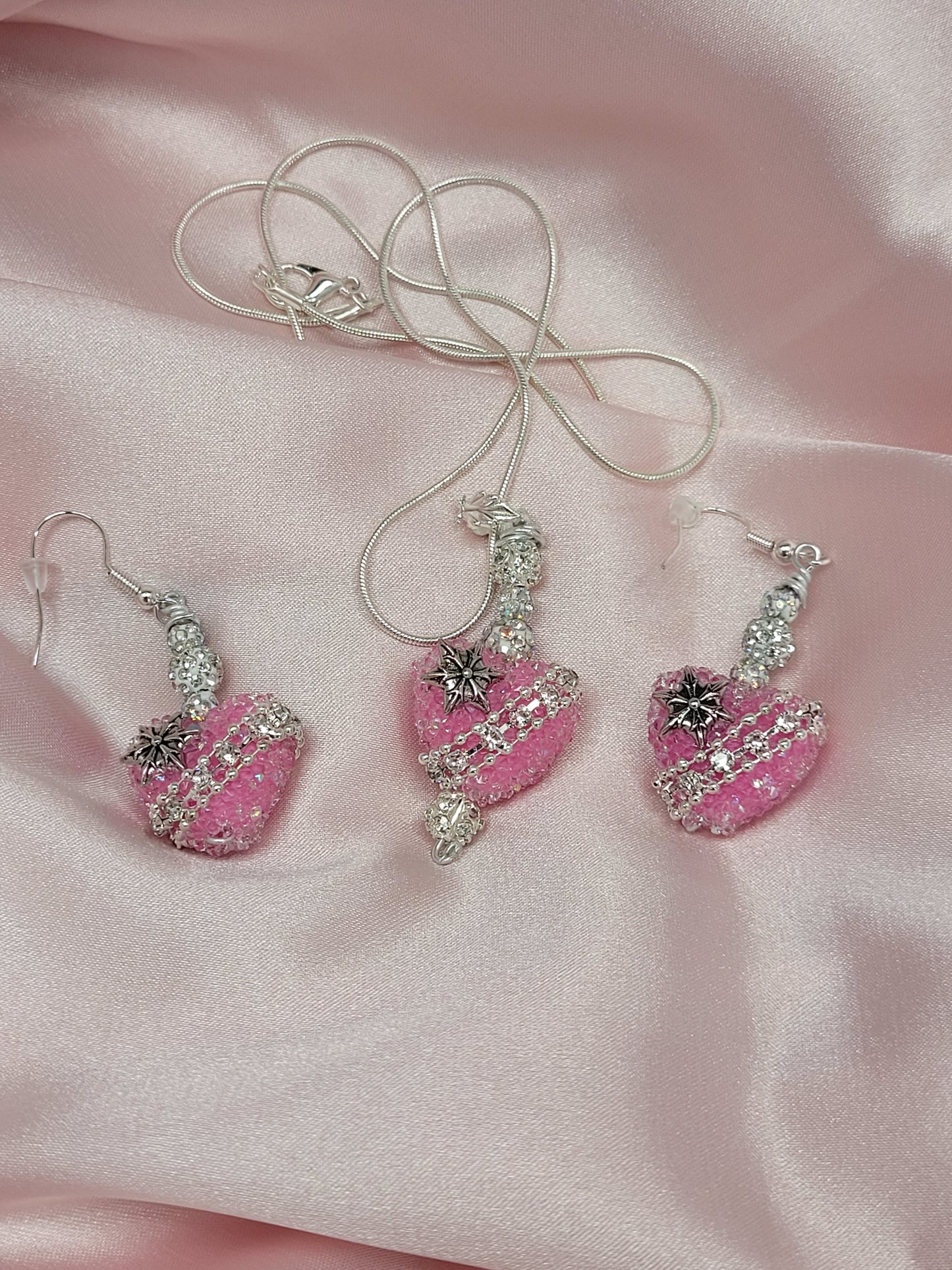 Sugar Heart Earring and Necklace Set