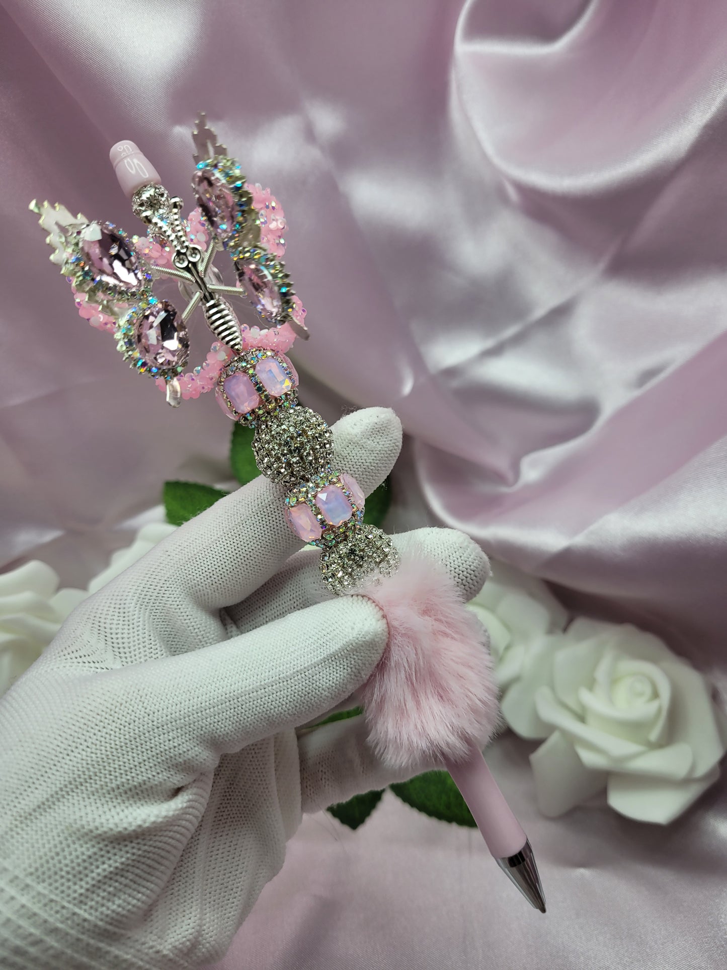 Tall Pink Wing Pen