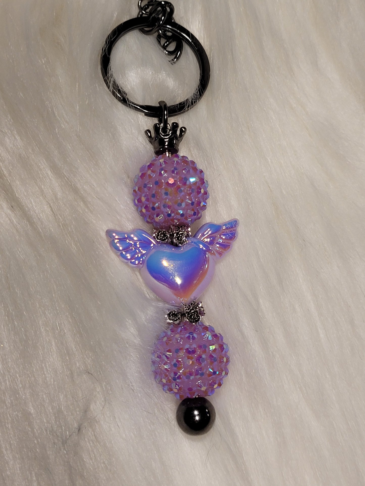 Heart Wing Keychains