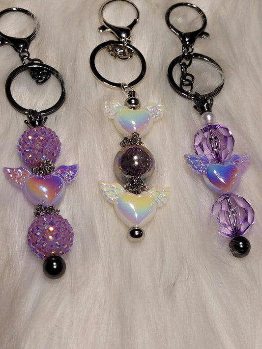 Heart Wing Keychains