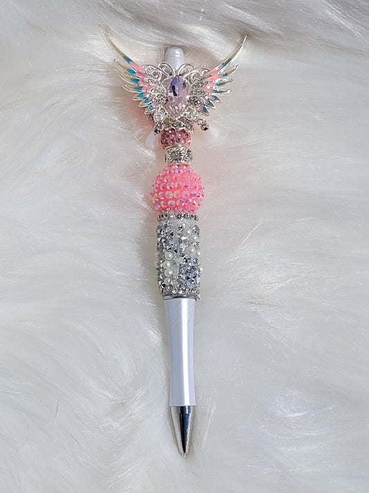 Pink Ball Wing Pen