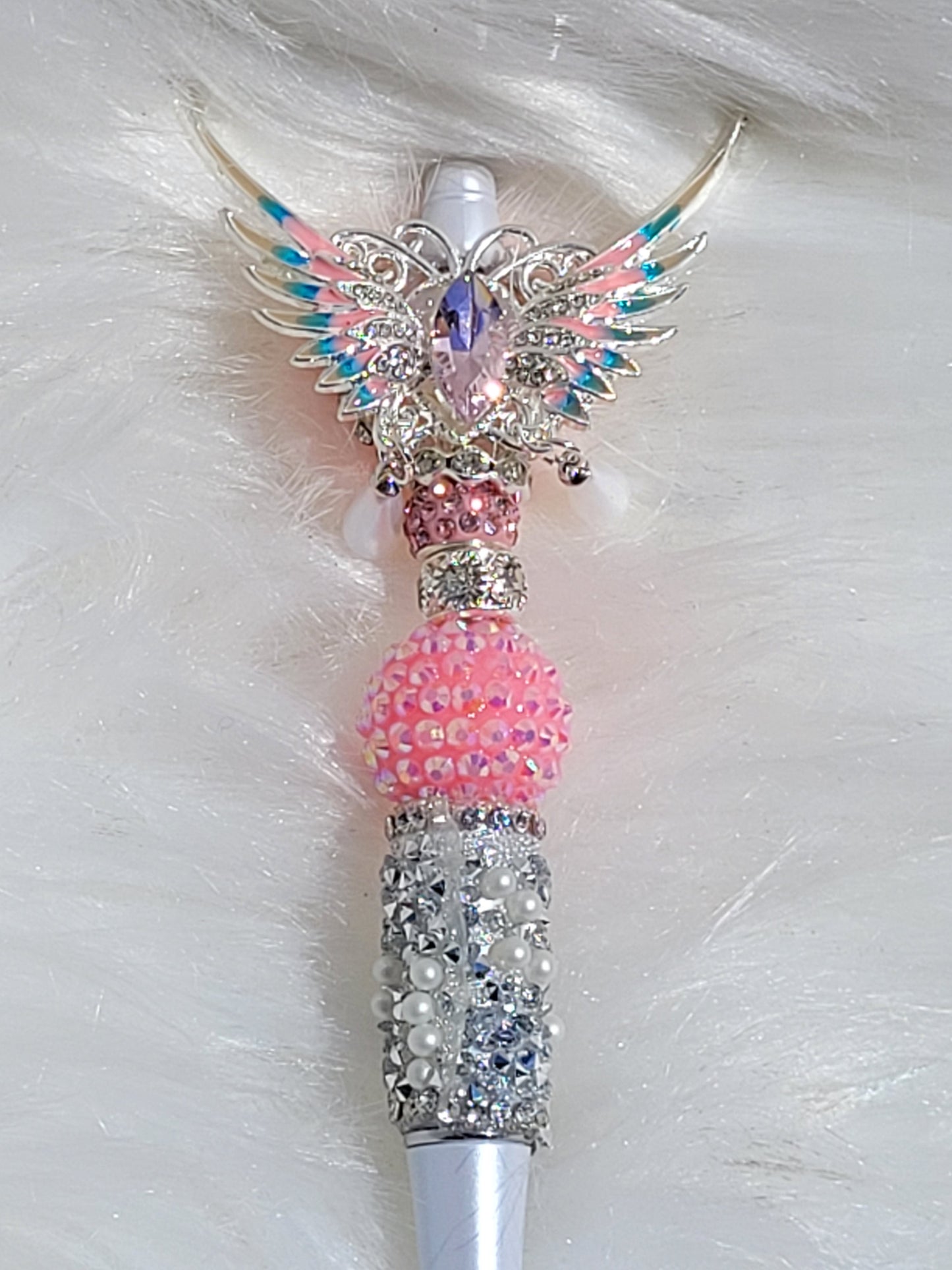 Pink Ball Wing Pen