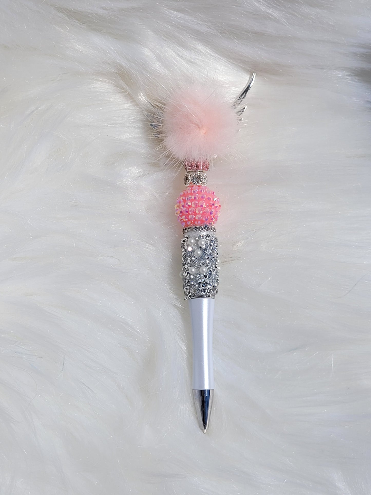Pink Ball Wing Pen