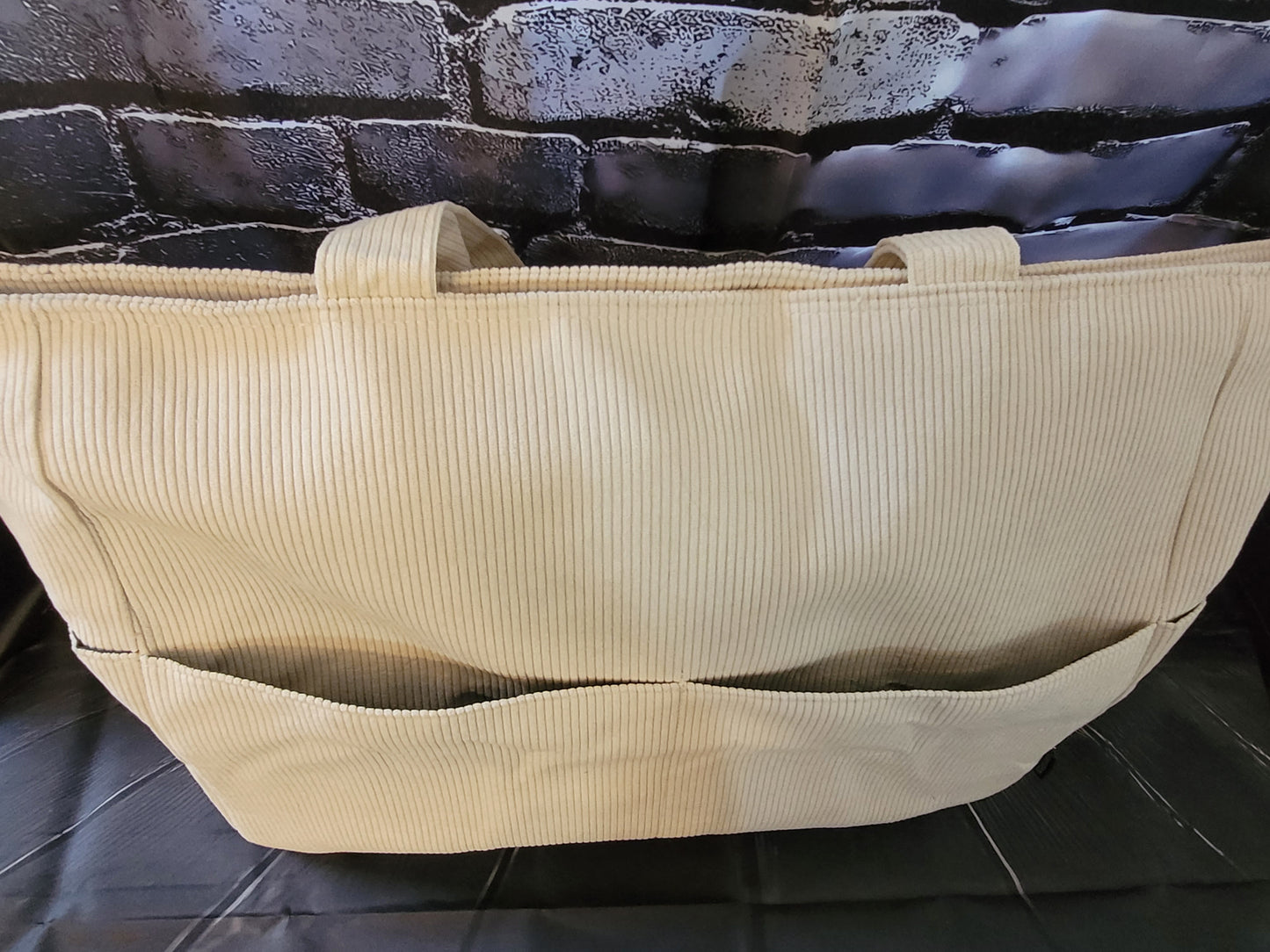 Large Brown Boho Keychain Tote