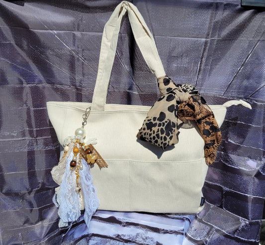 Large Pearl Boho Keychain Tote