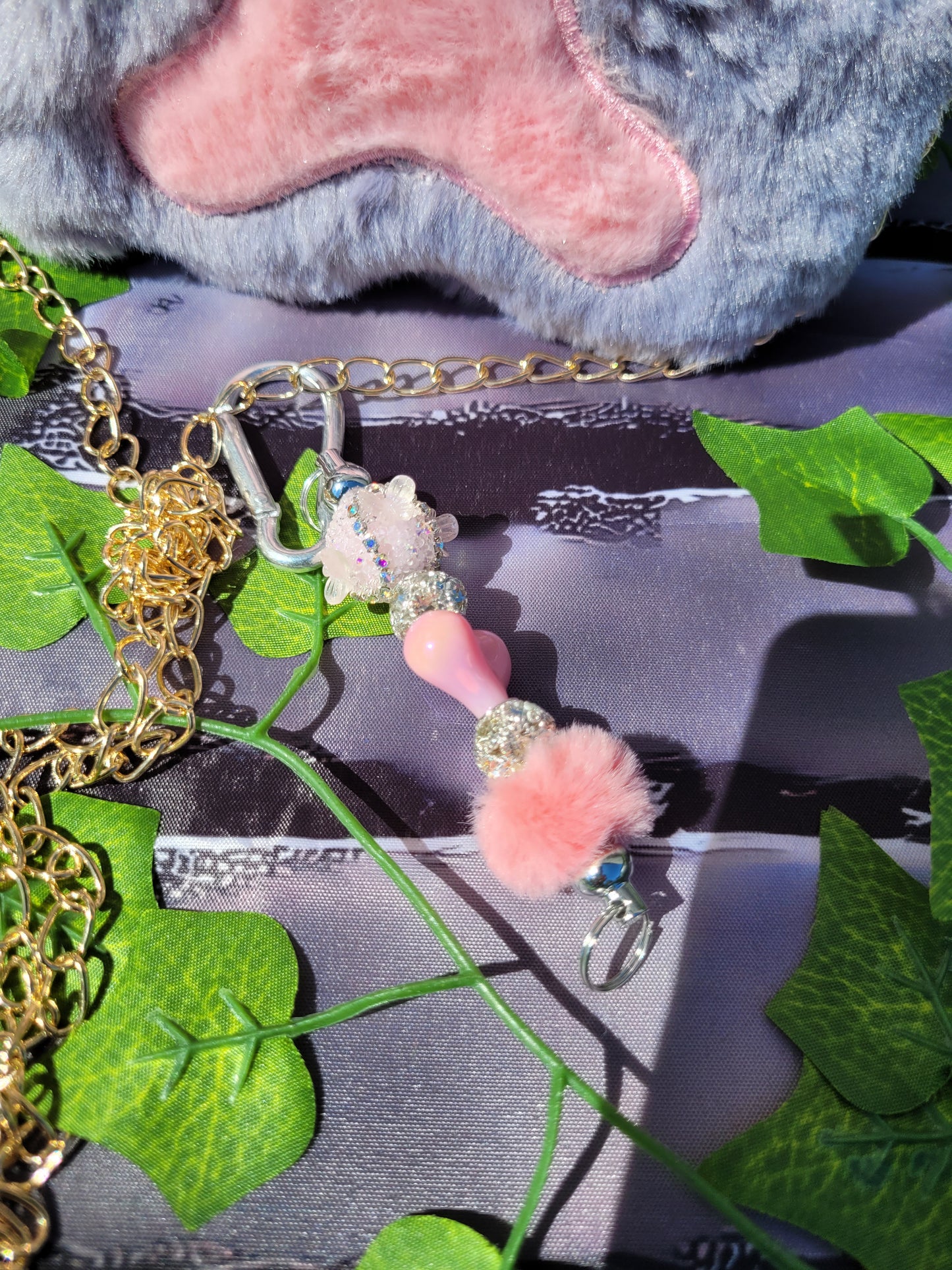 Chic Mini Paw Soft Crossbody Bag with Dangle Keychain