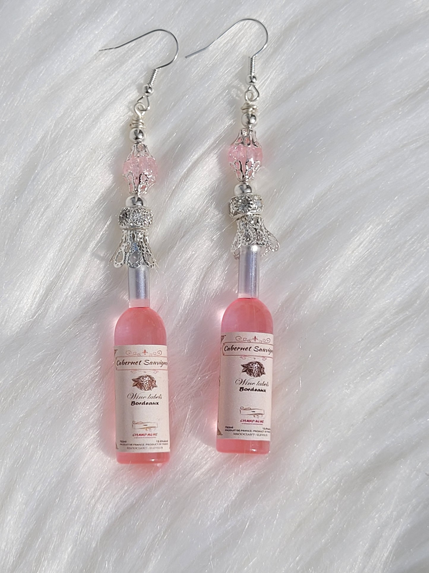 Pink Wine Earrings
