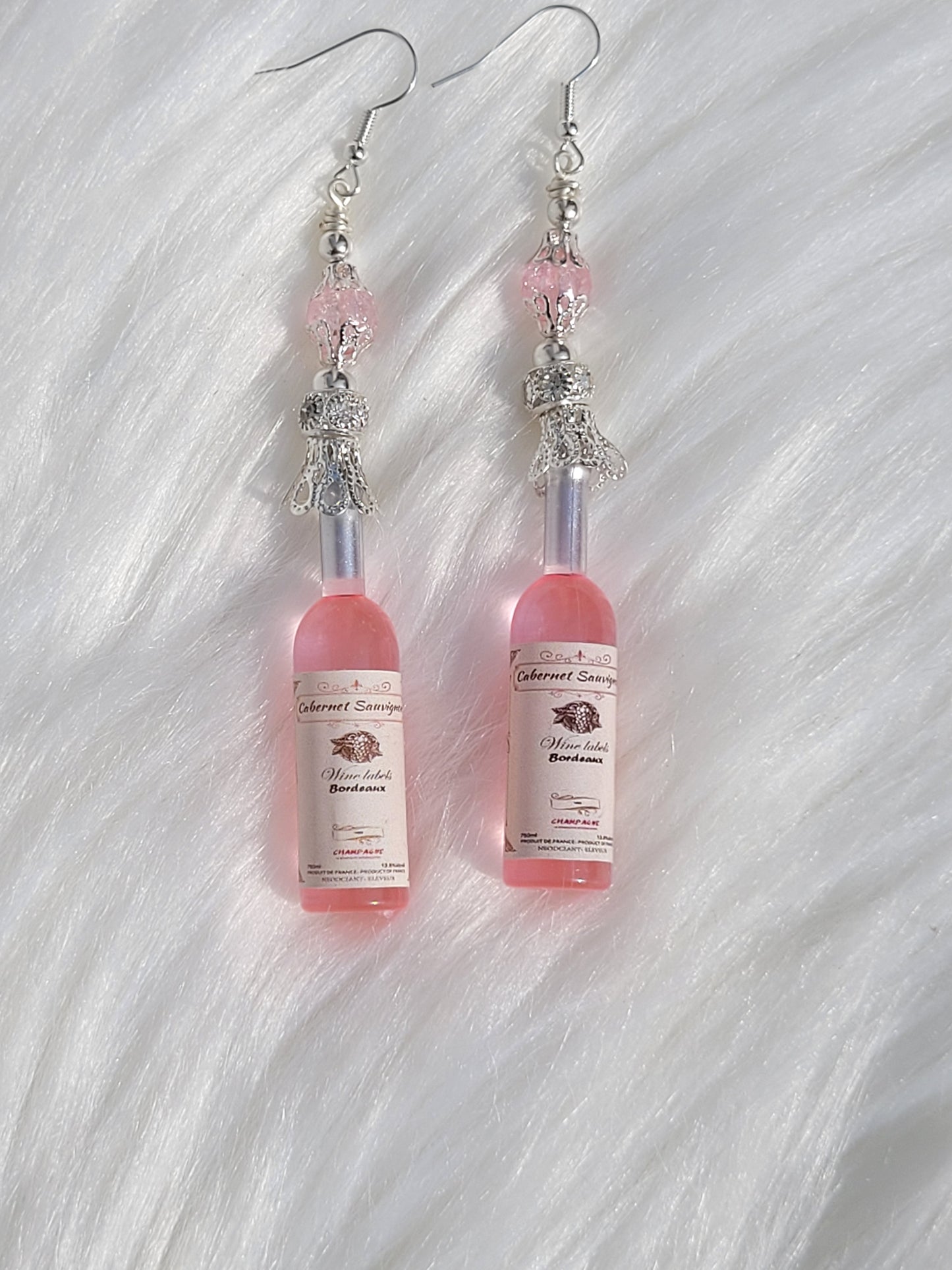 Pink Wine Earrings