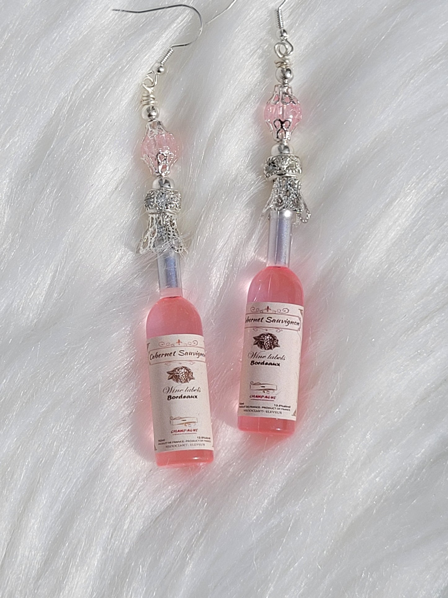 Pink Wine Earrings