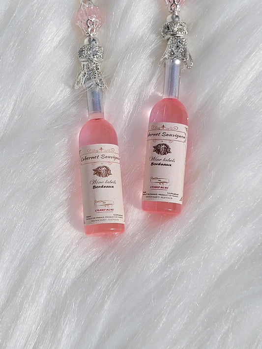 Pink Wine Earrings