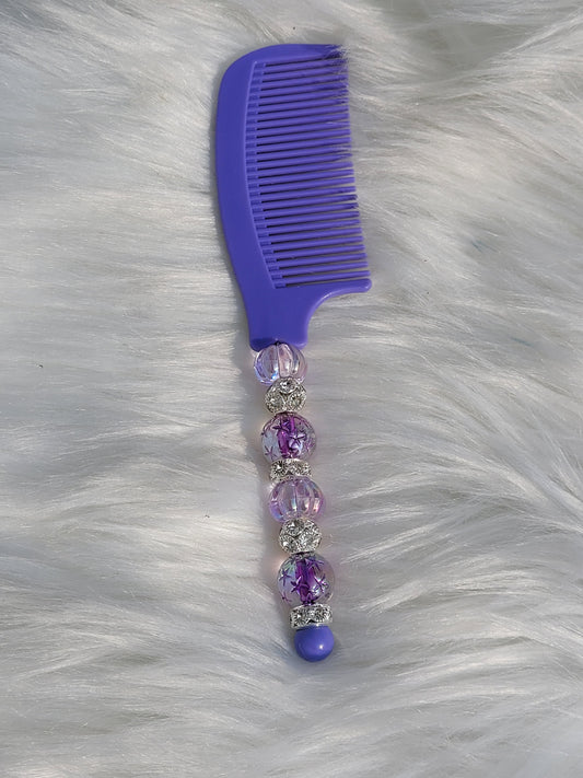 Beaded Comb (Purple Passion)