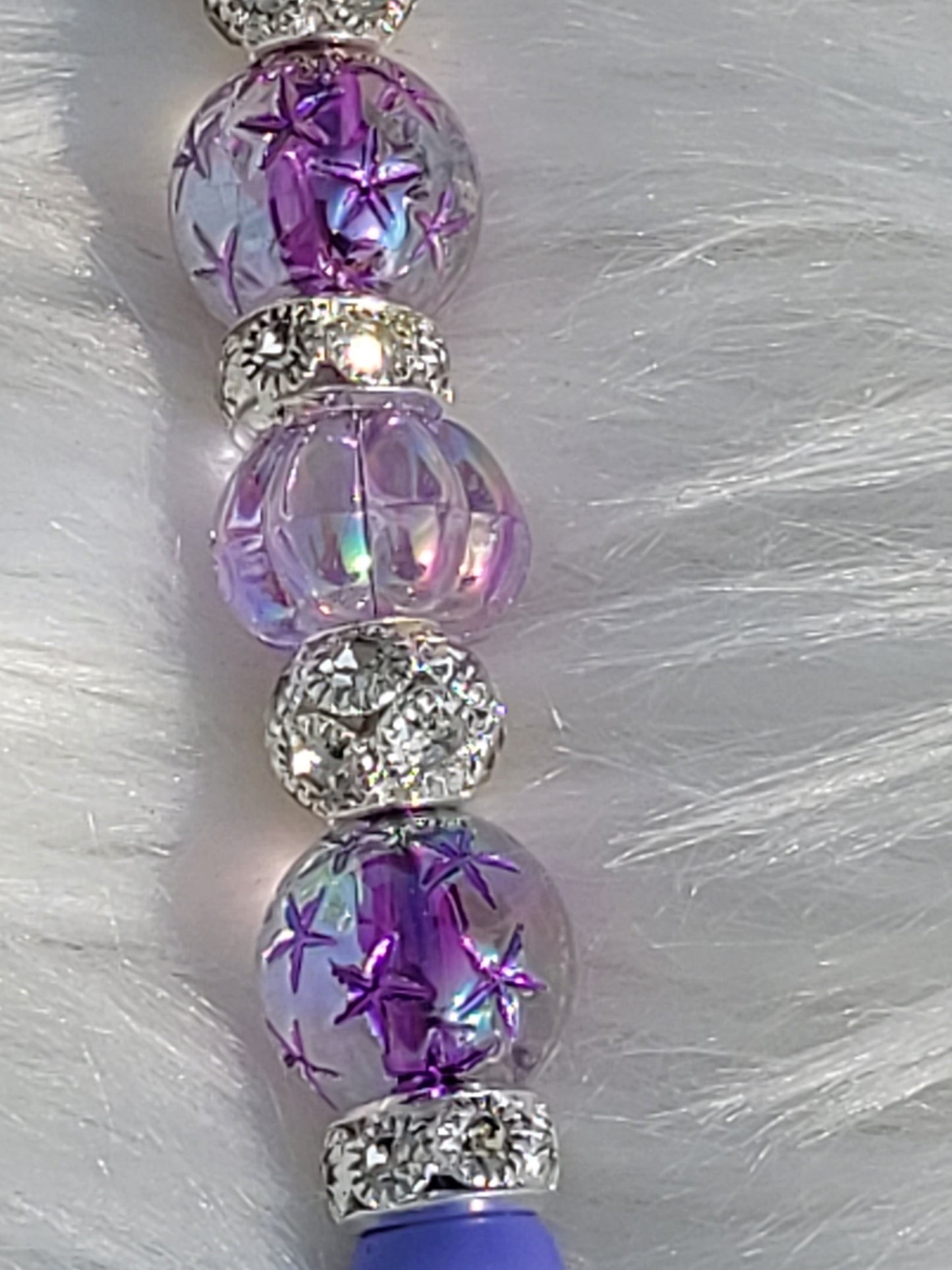 Beaded Comb (Purple Passion)