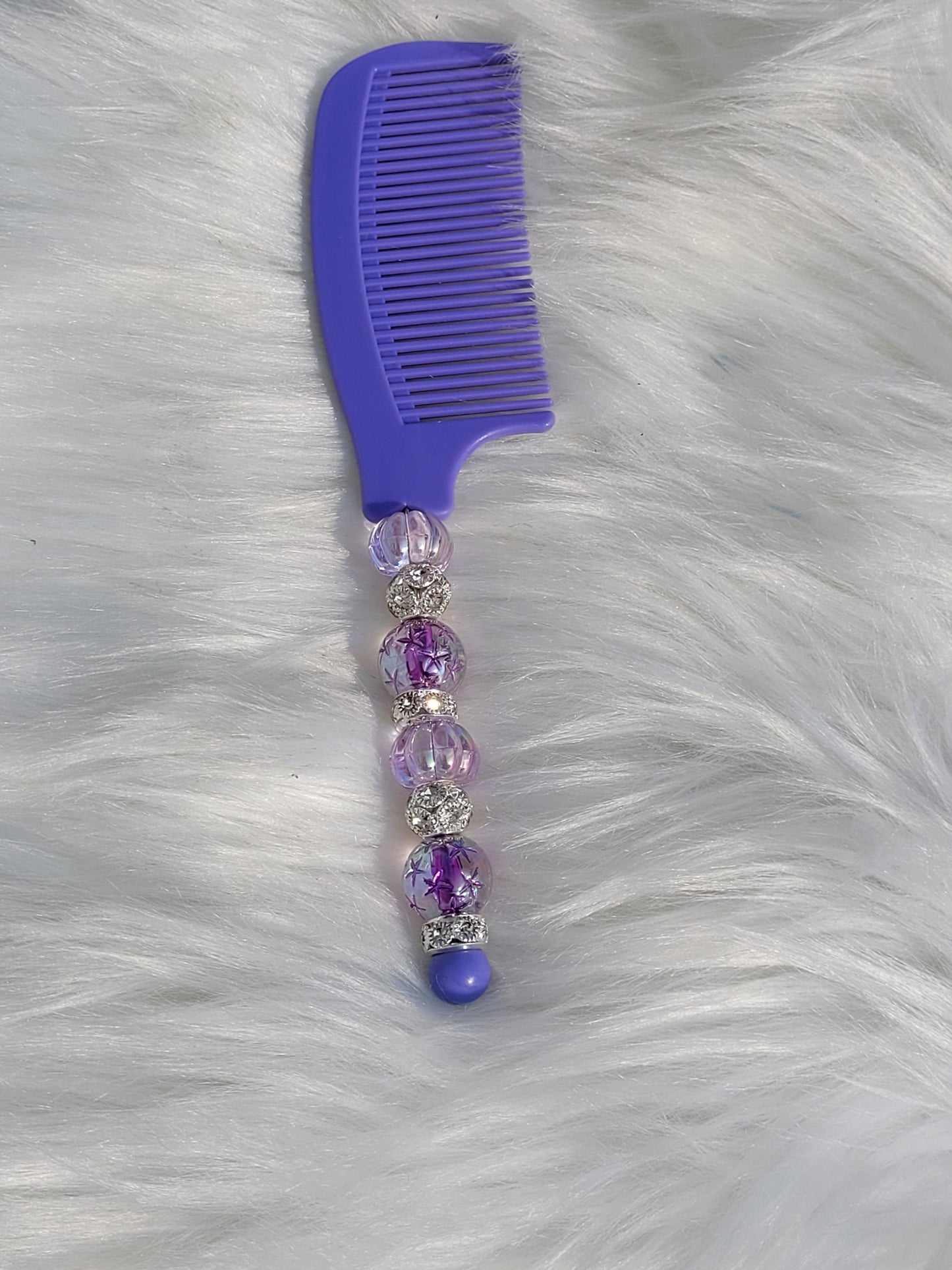 Beaded Comb (Purple Passion)