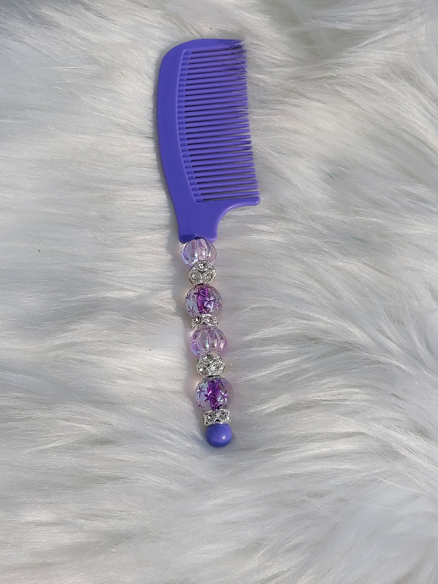 Beaded Comb (Purple Passion)