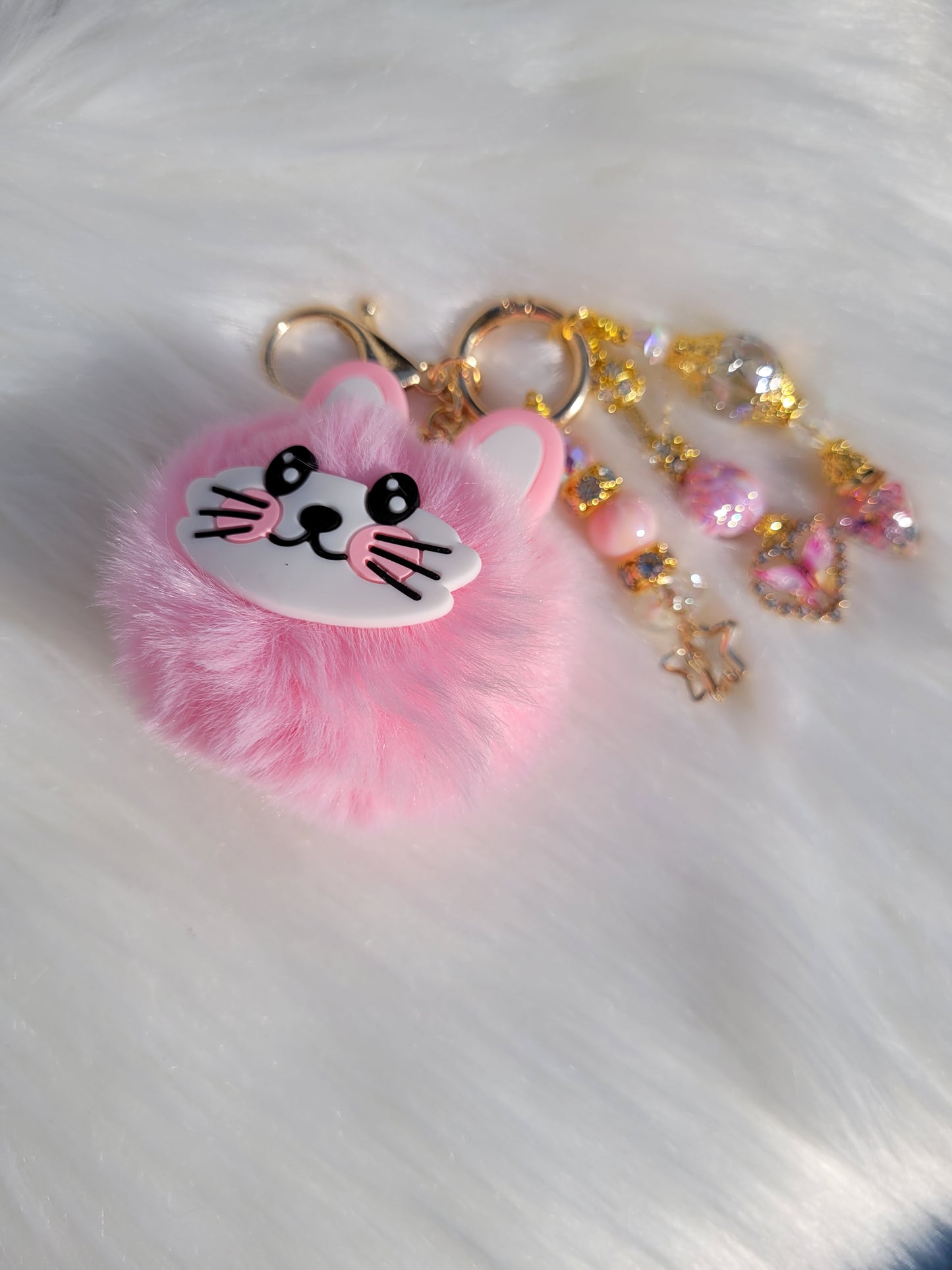 Pink Kitty Keychain