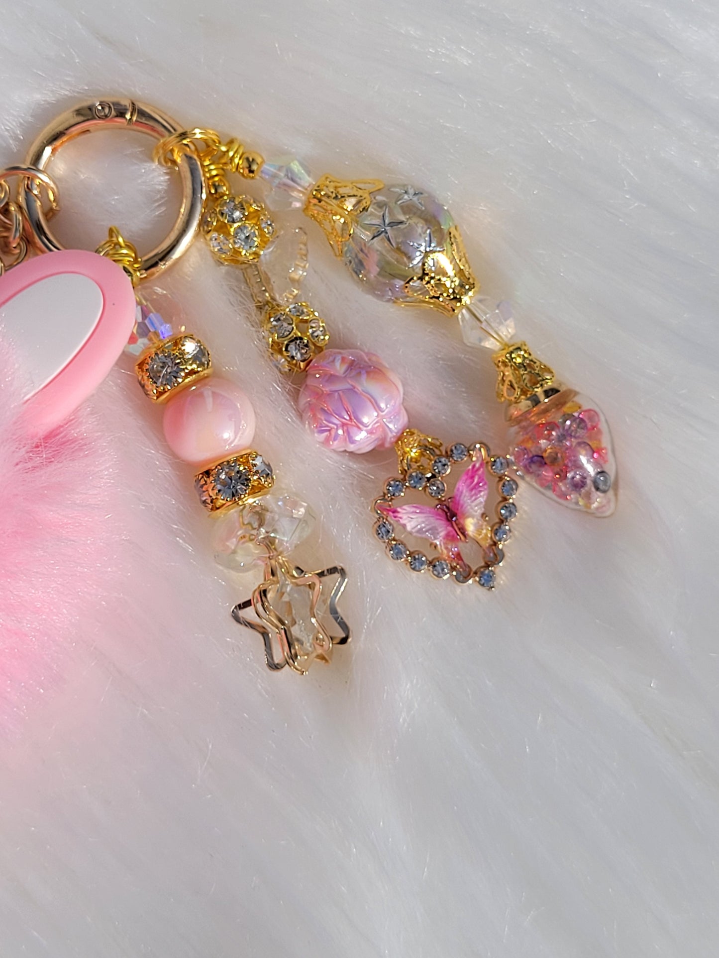 Pink Kitty Keychain