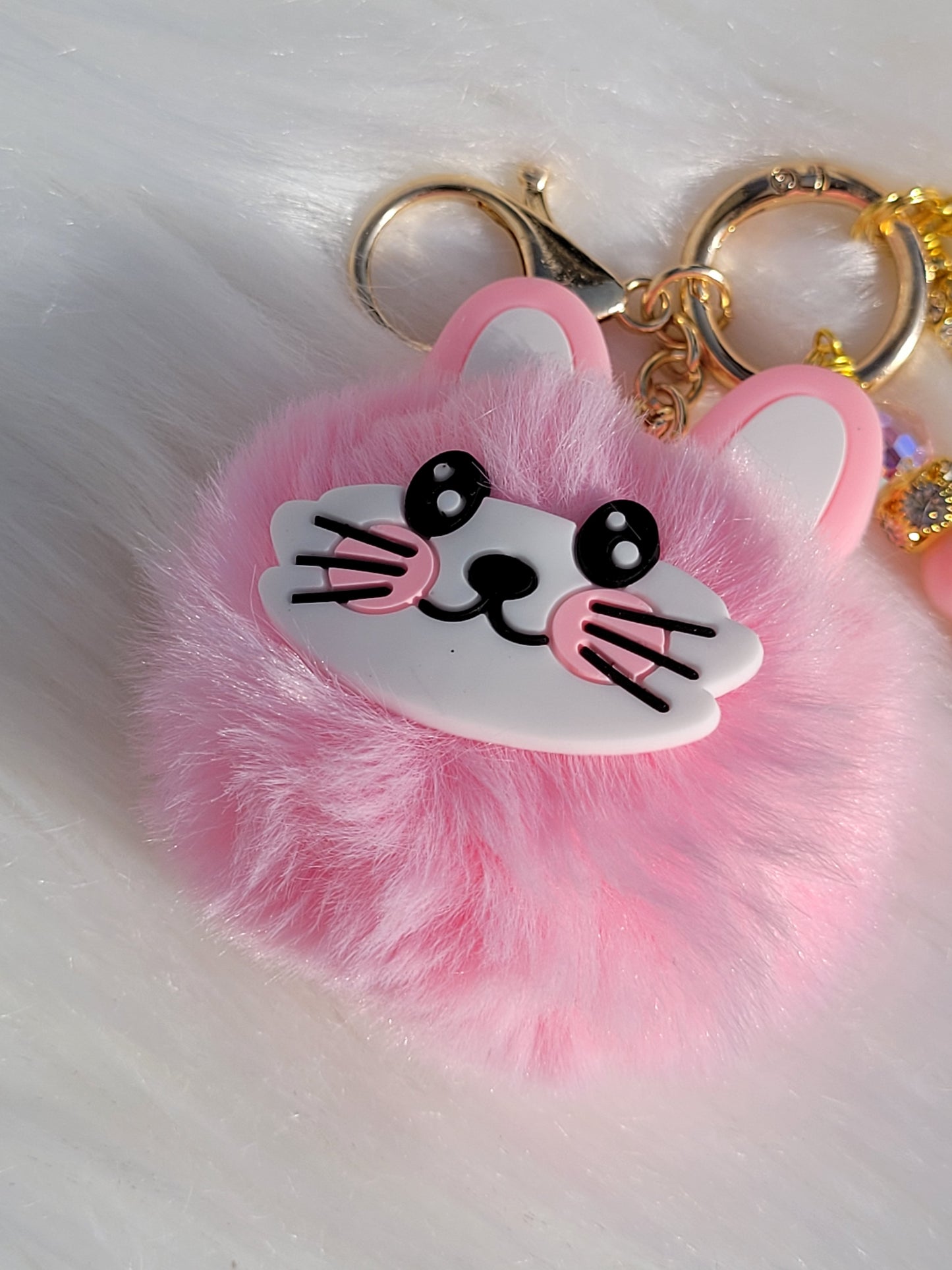 Pink Kitty Keychain