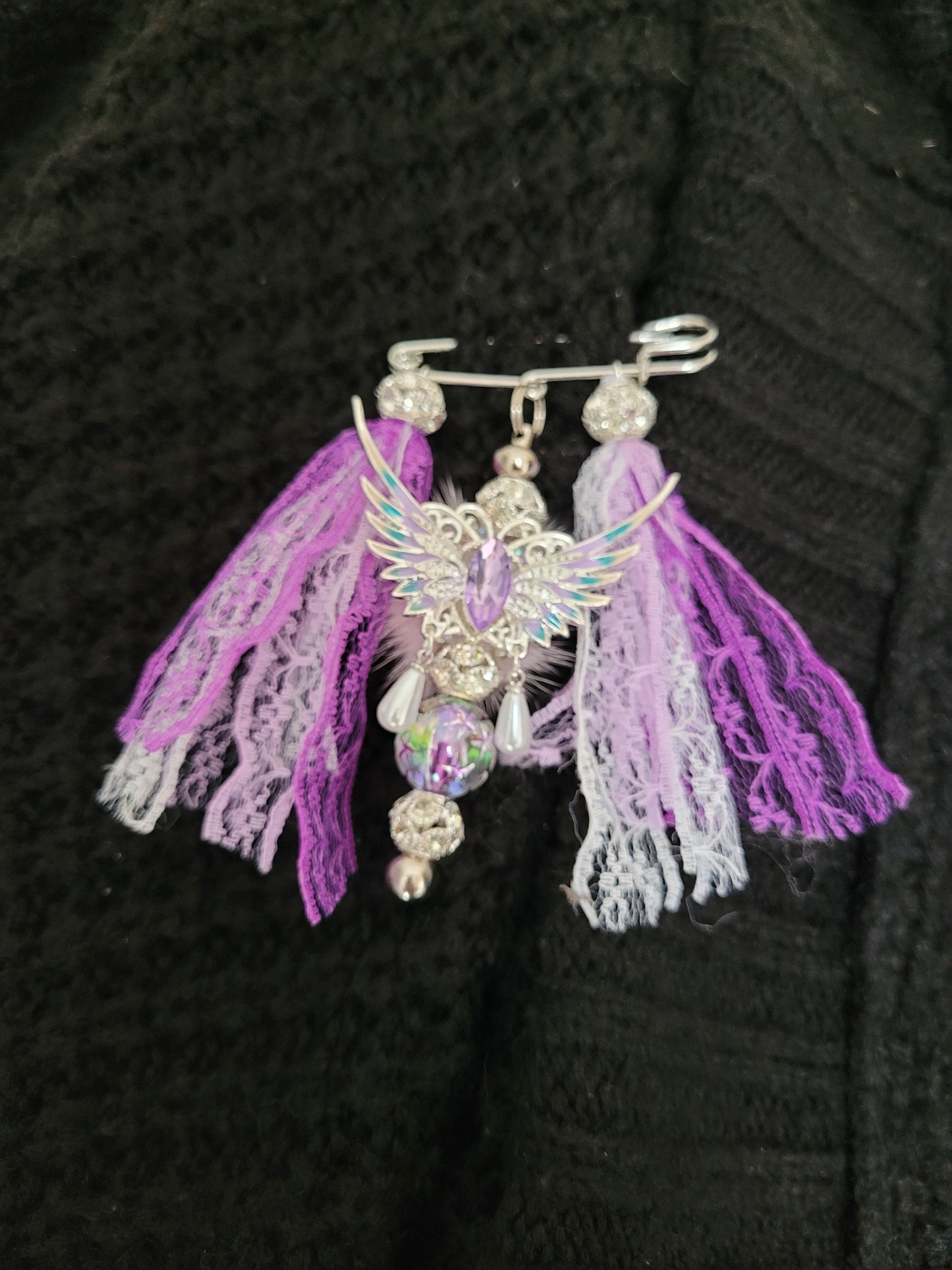 Purple Boho Brooch
