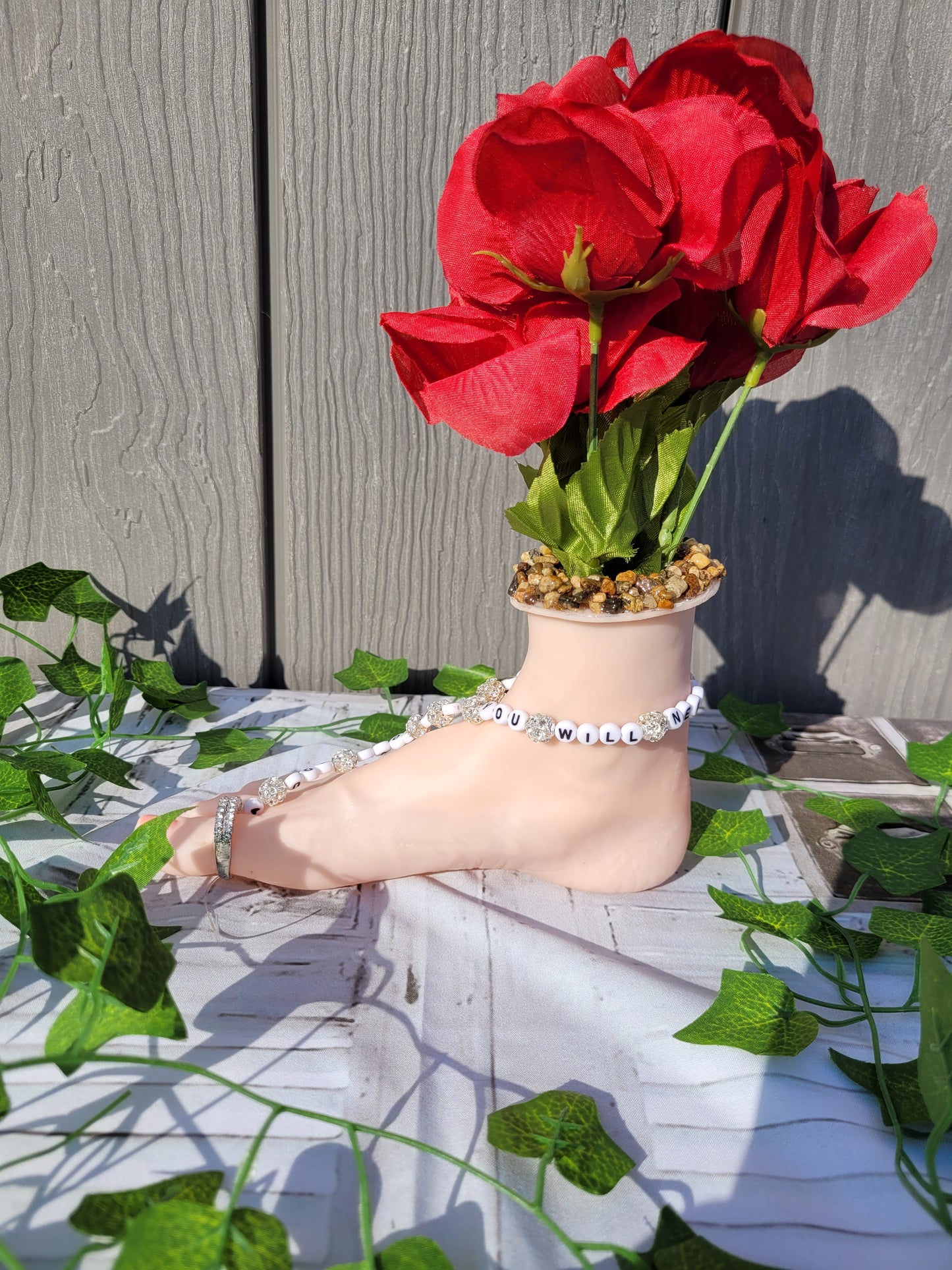 Realistic Foot Vase "You will never walk alone"