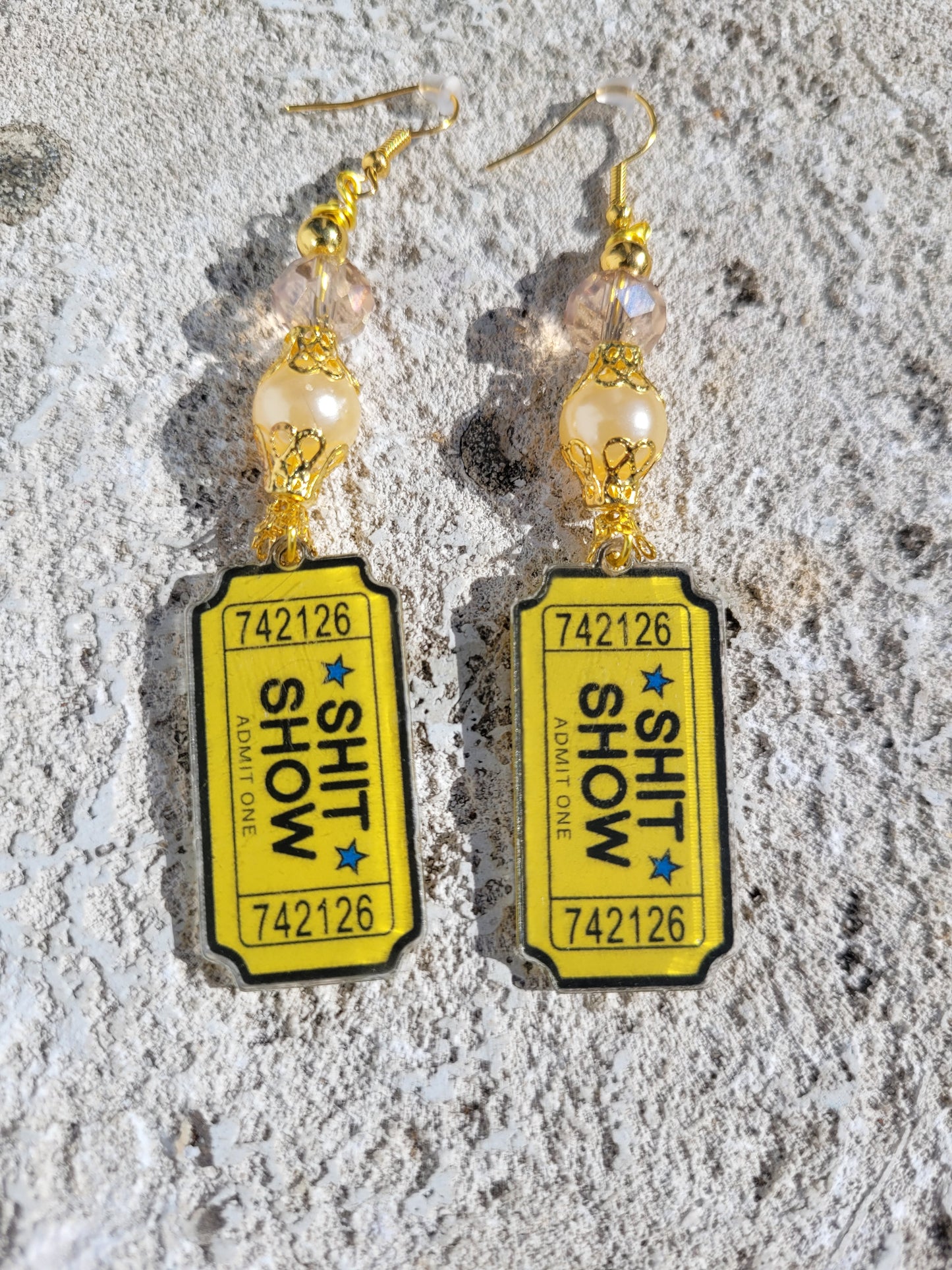 Shit Show Ticket Earrings