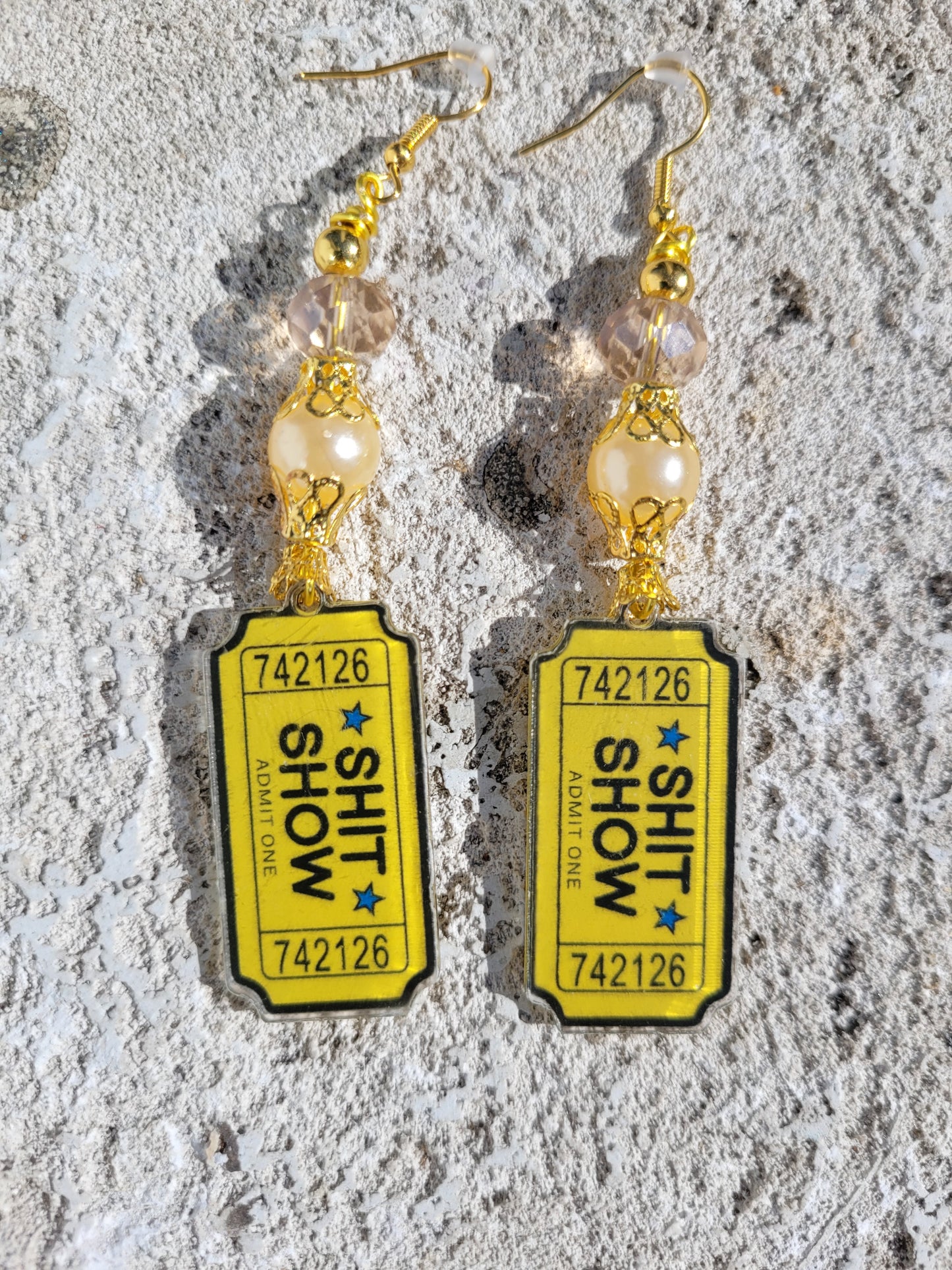 Shit Show Ticket Earrings