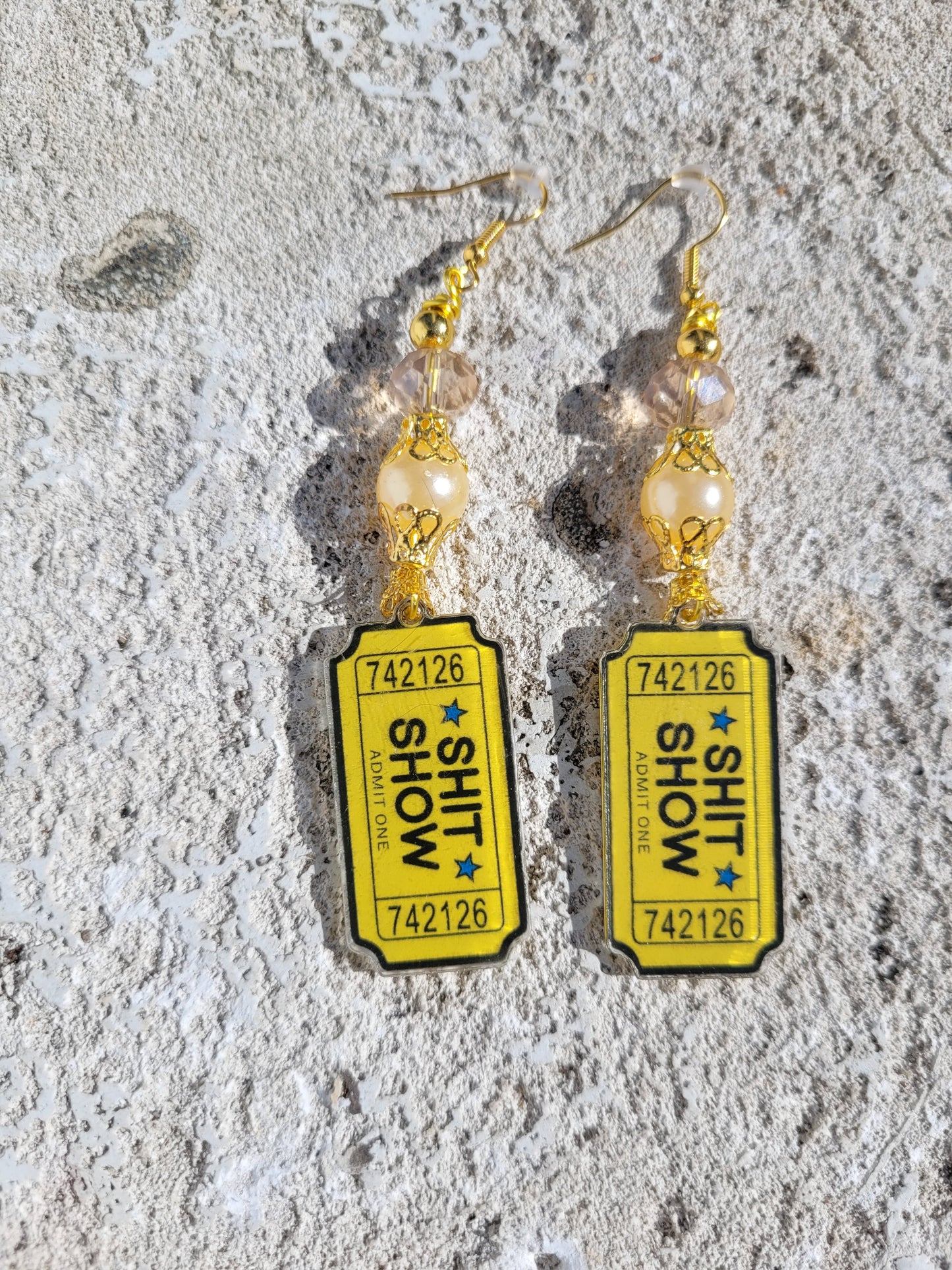 Shit Show Ticket Earrings