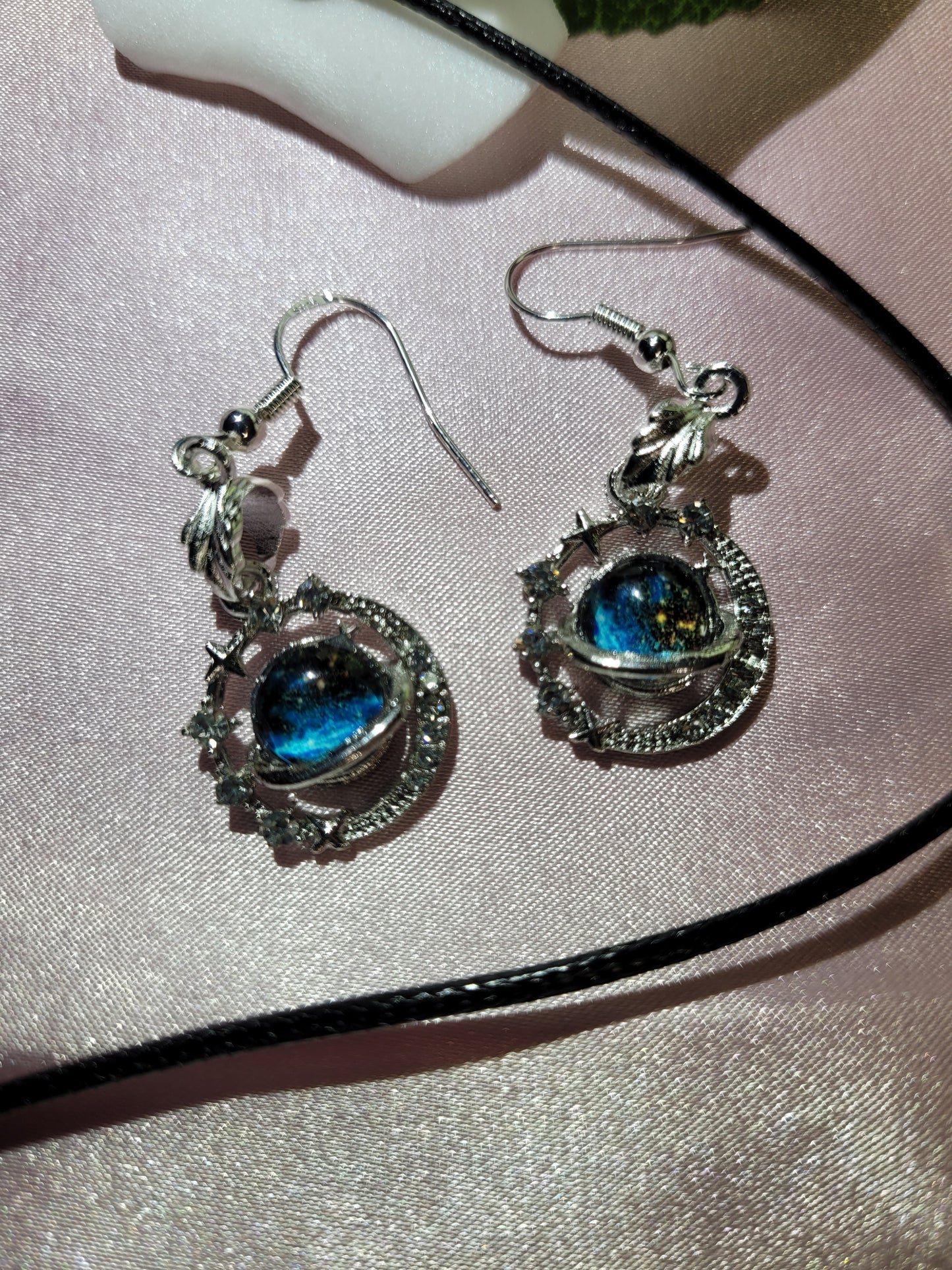 Blue Universe Necklace and Earrings