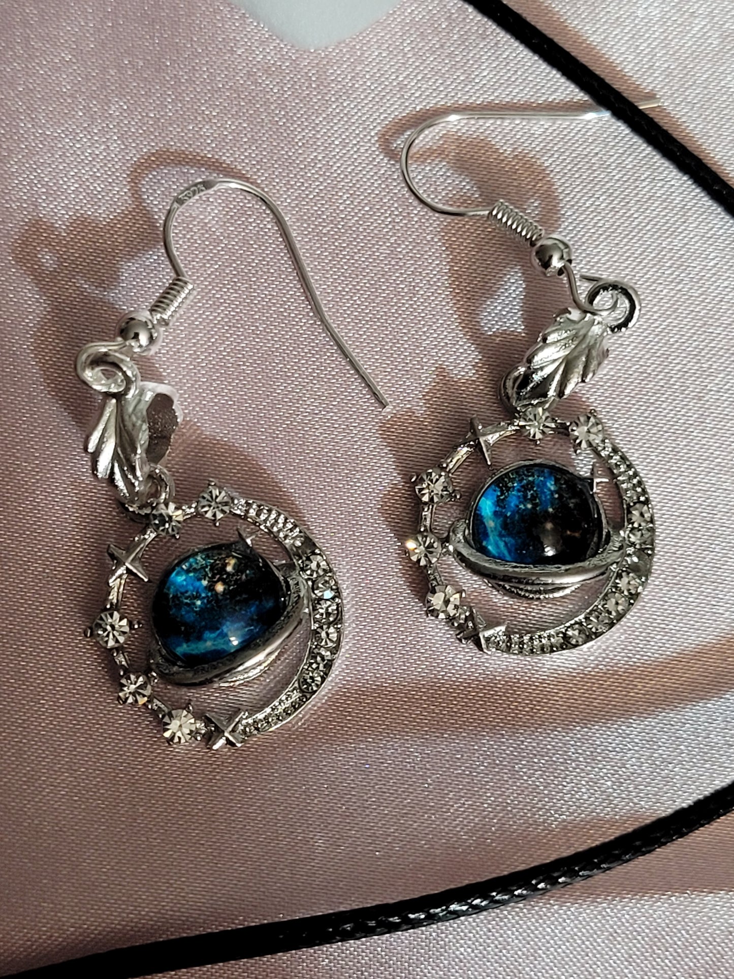 Blue Universe Necklace and Earrings