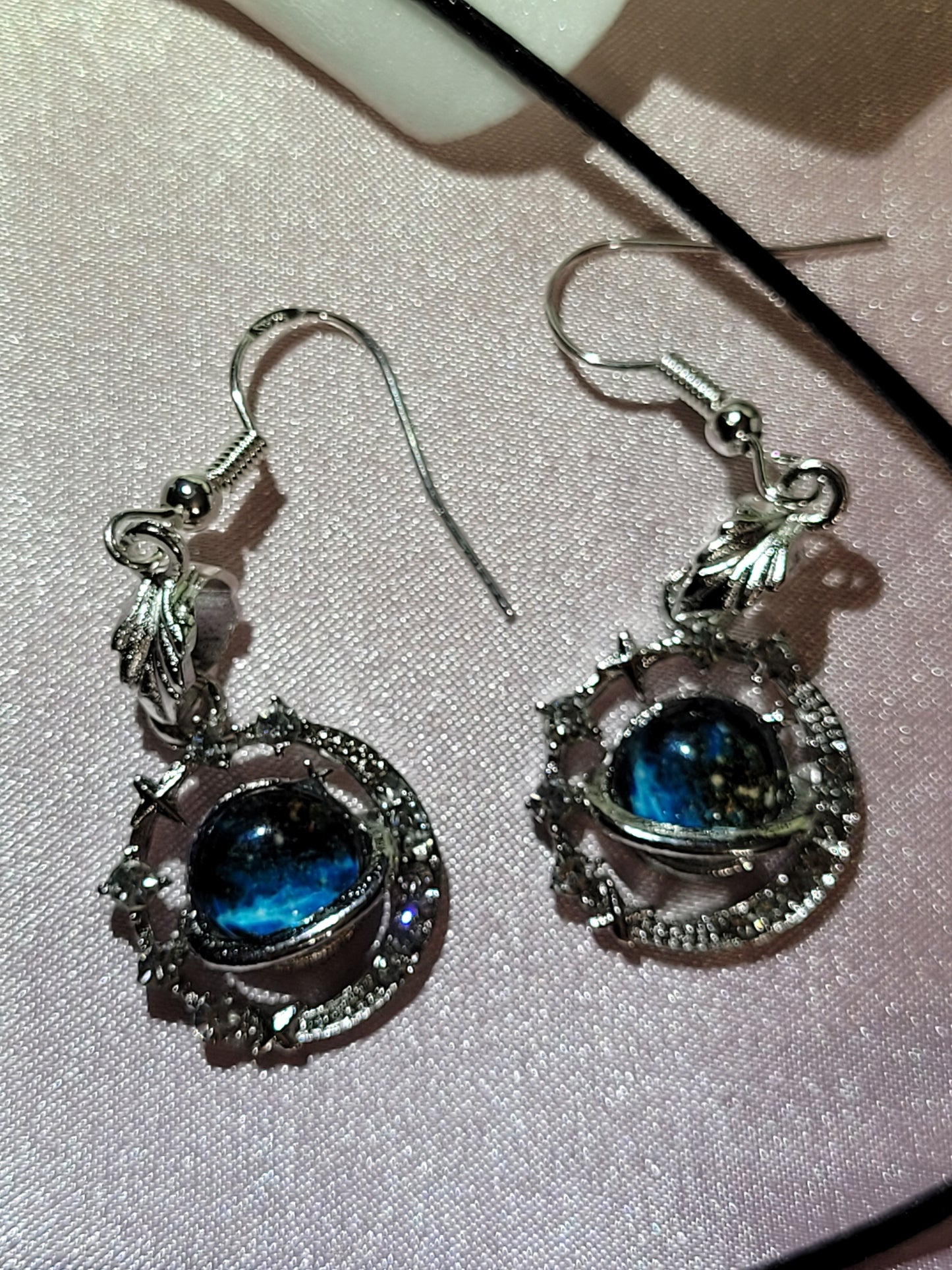 Blue Universe Necklace and Earrings