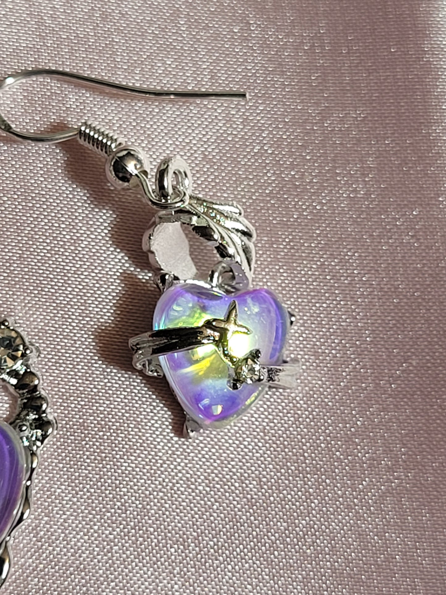 Heart and Stars Necklace and Earring Set