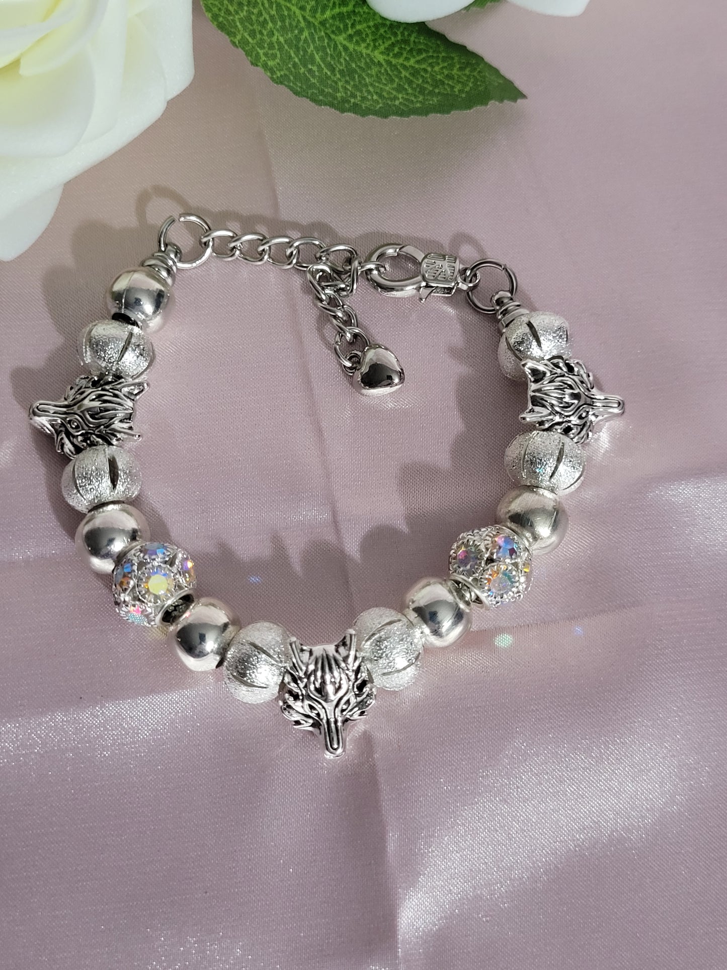 Silver Wolf Bracelet