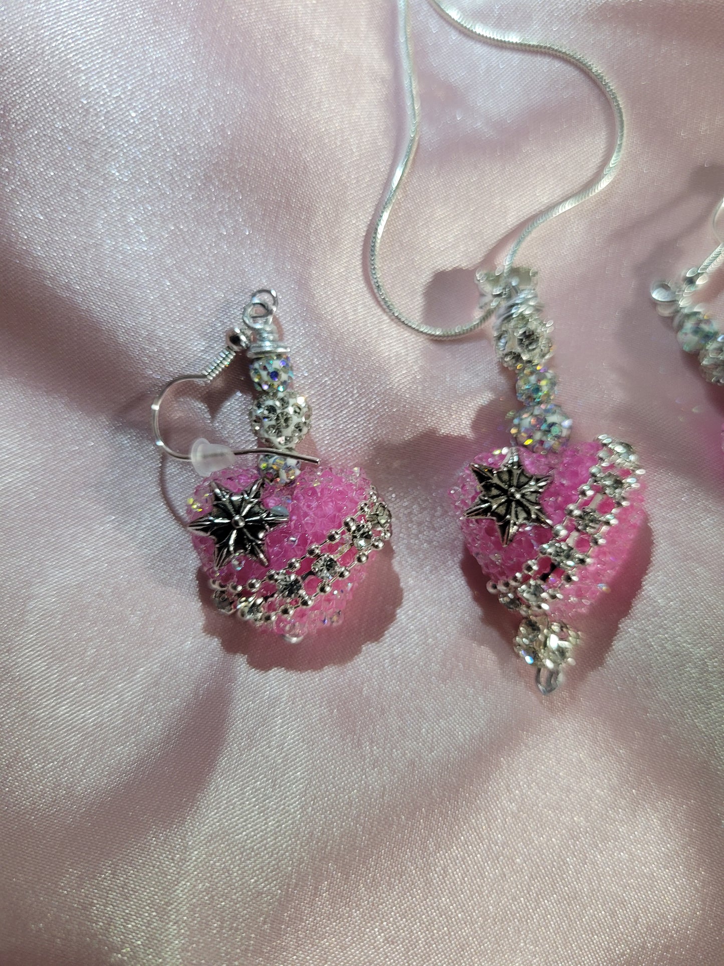 Sugar Heart Earring and Necklace Set