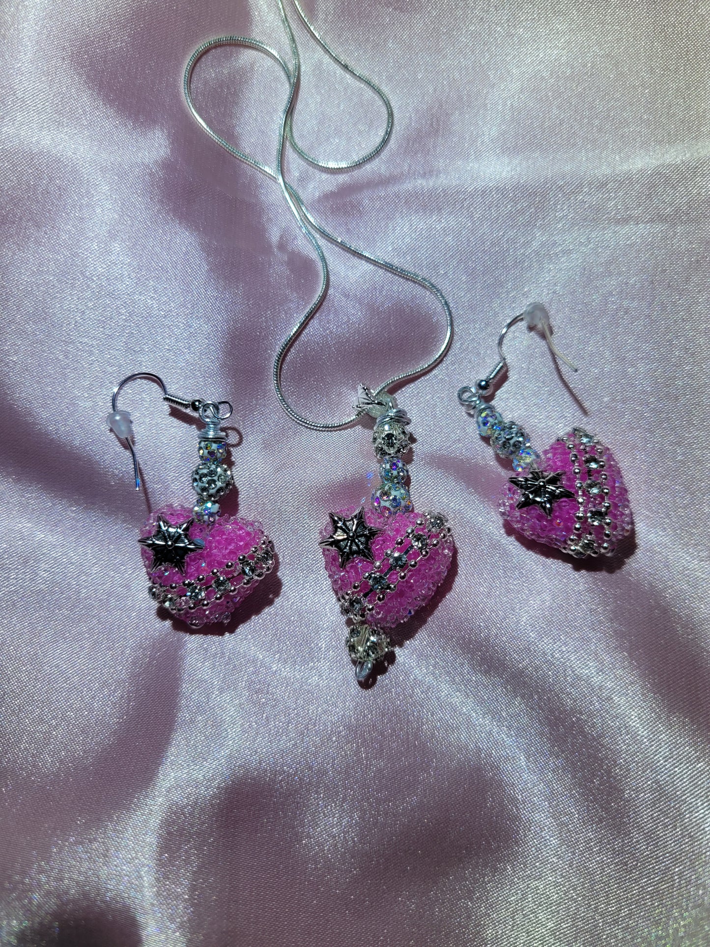 Sugar Heart Earring and Necklace Set