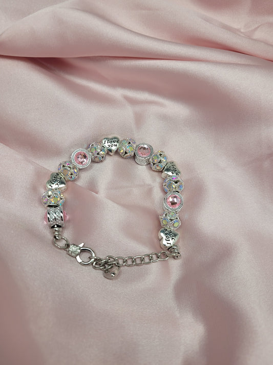 Pink I LOVE YOU Bracelet