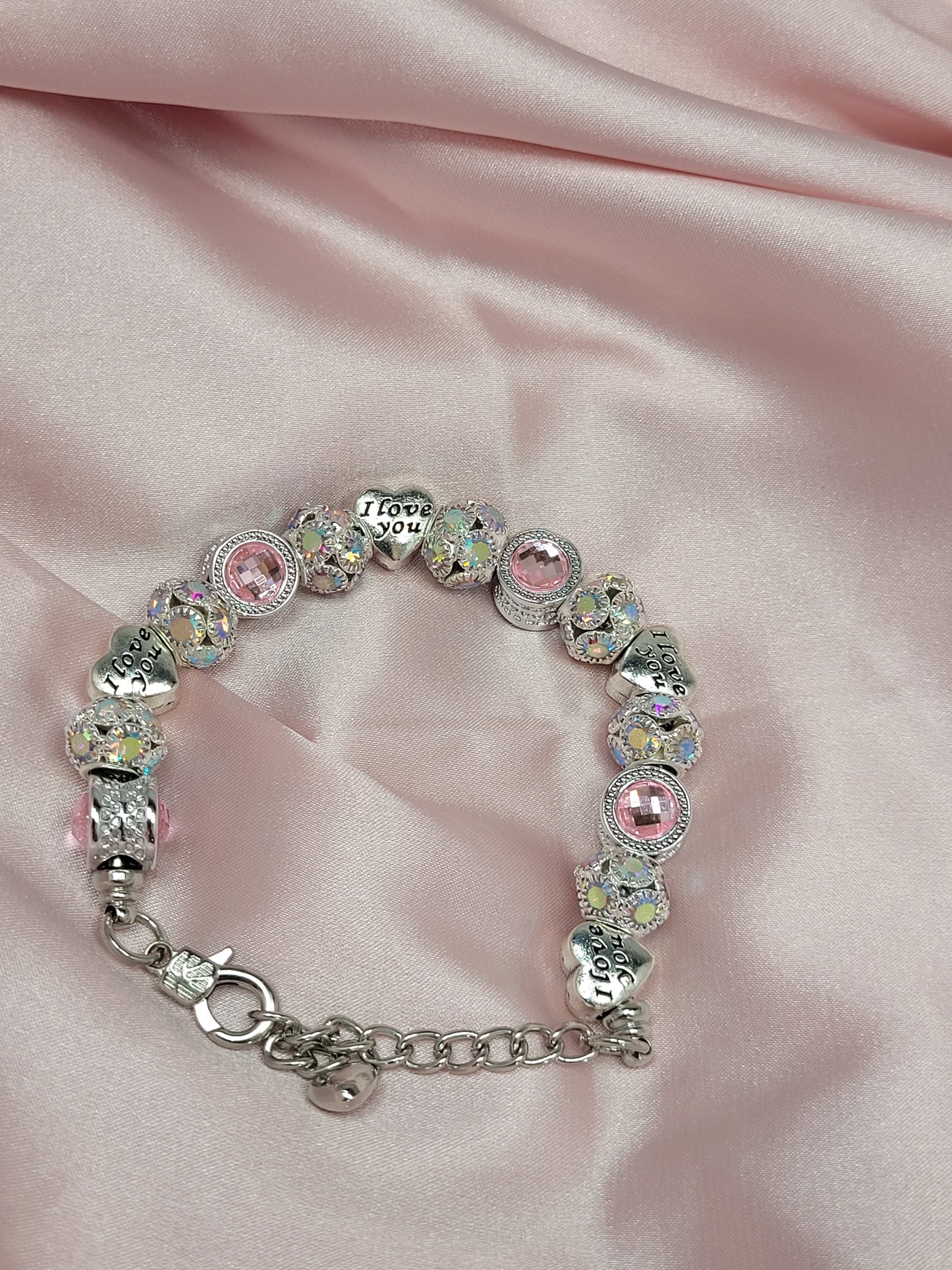 Pink I LOVE YOU Bracelet