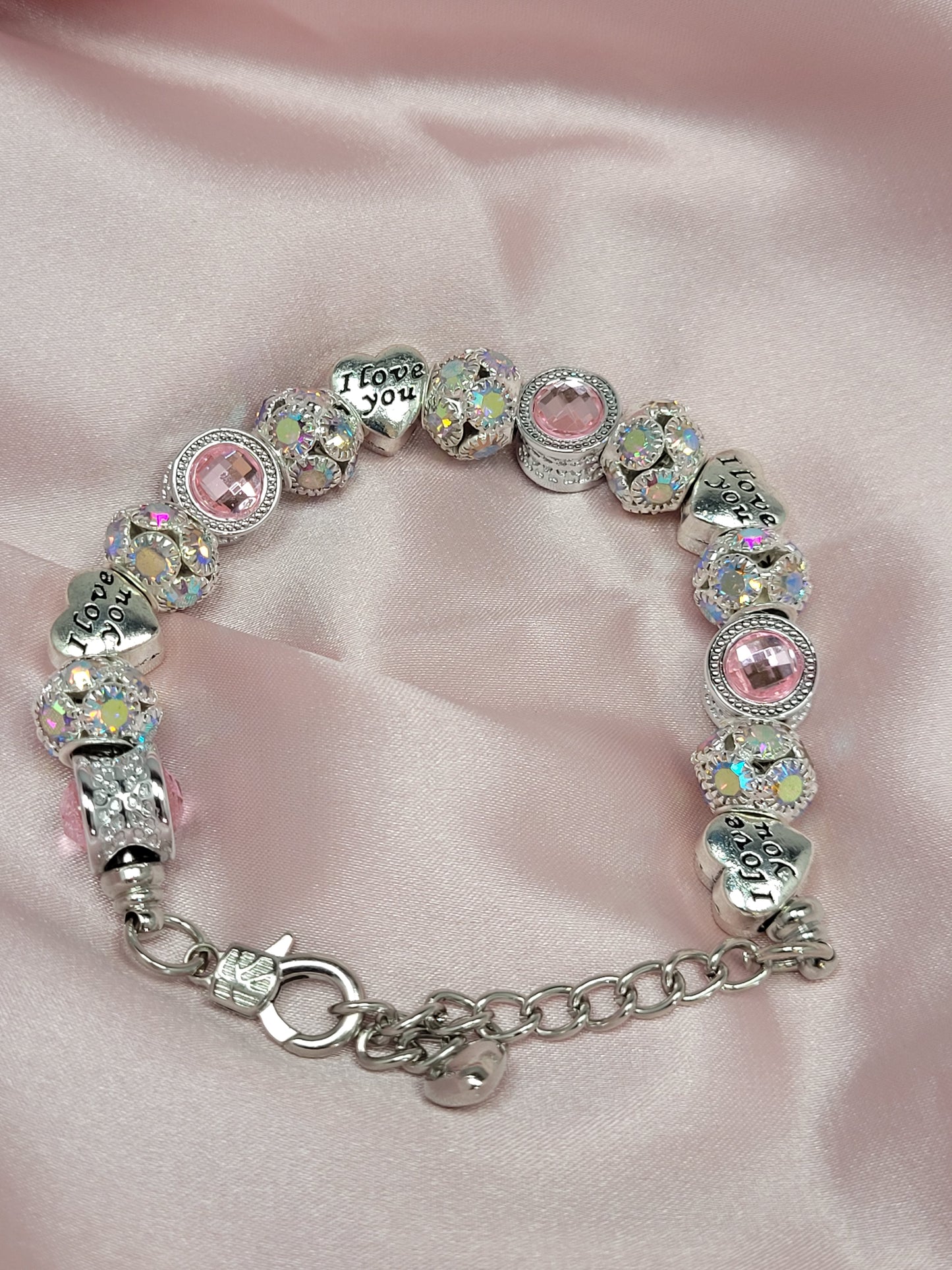 Pink I LOVE YOU Bracelet