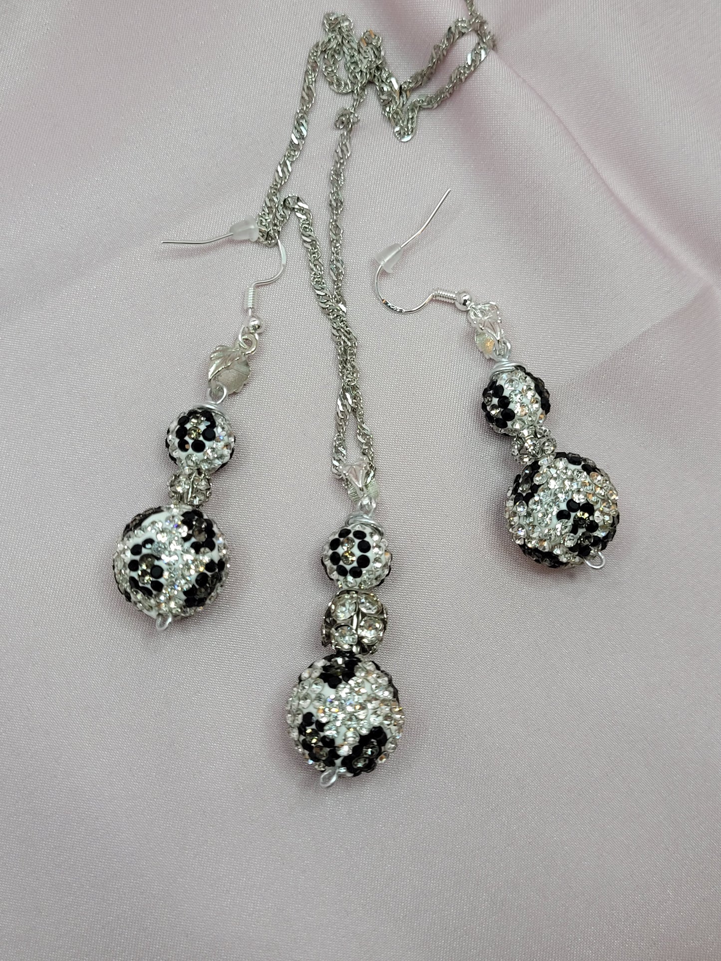 Black Leopard Necklace and Earring Set