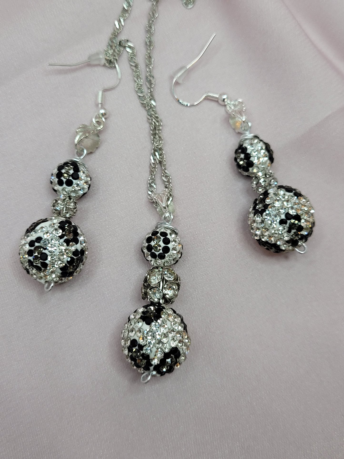 Black Leopard Necklace and Earring Set