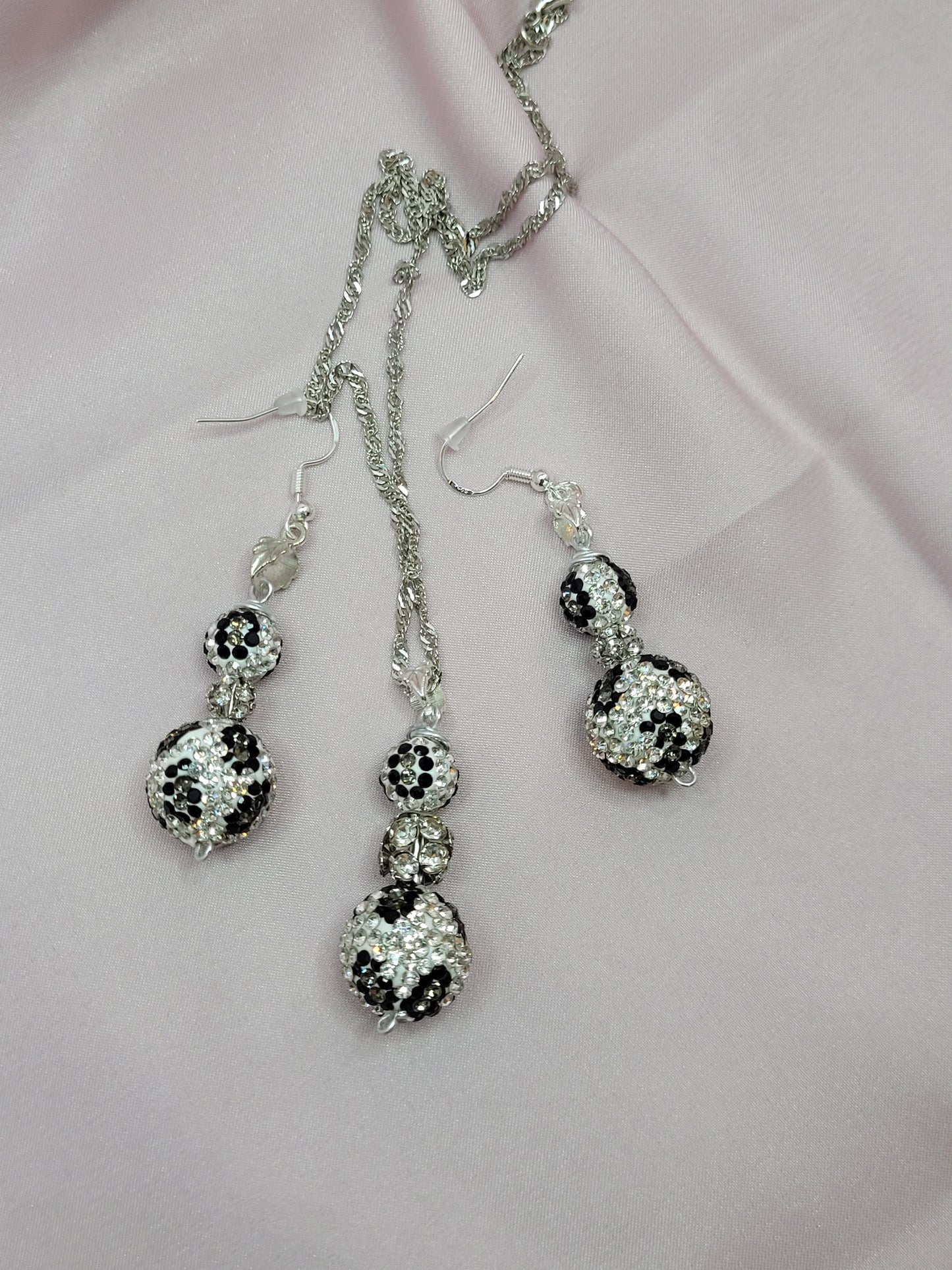 Black Leopard Necklace and Earring Set
