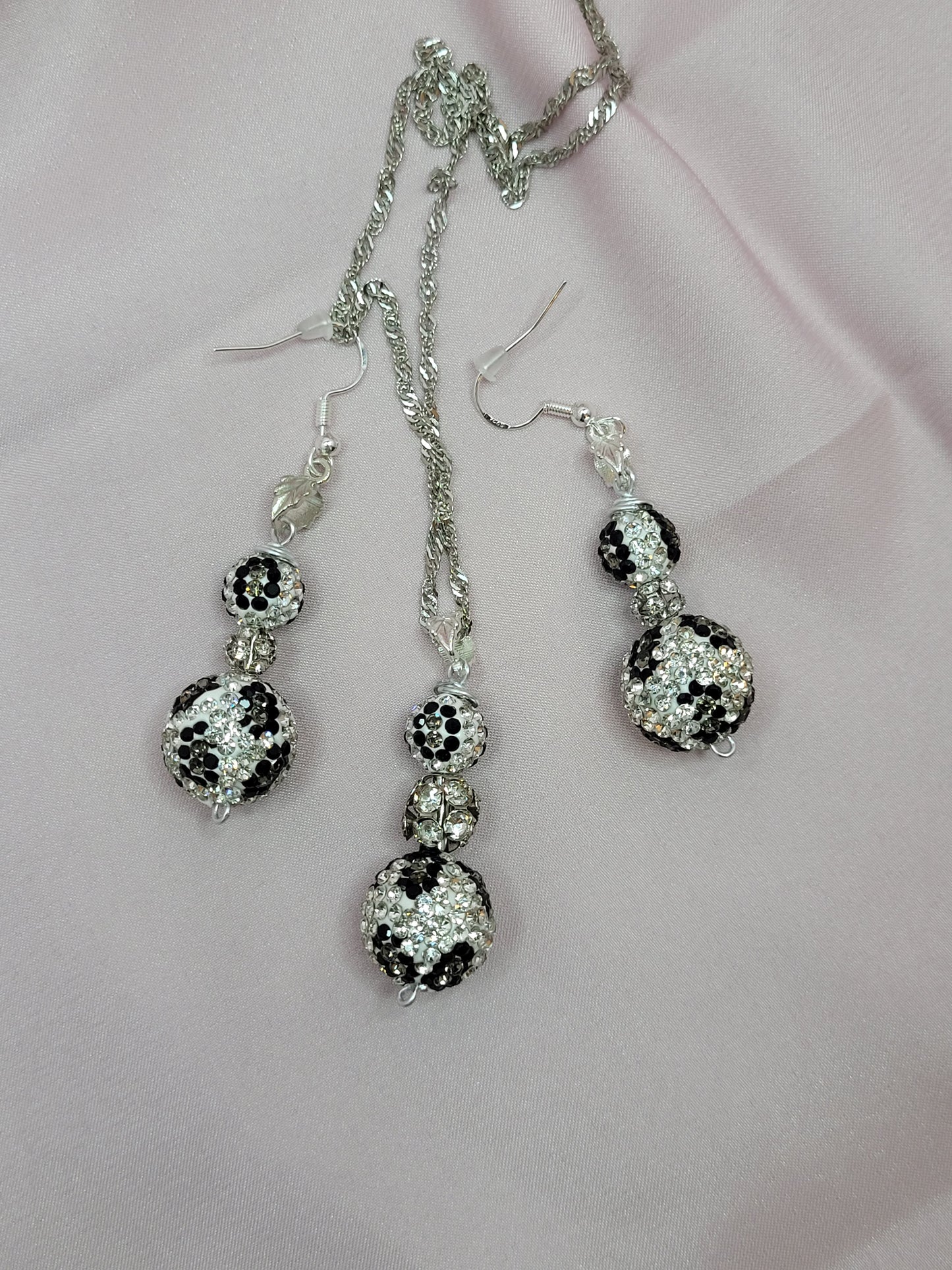 Black Leopard Necklace and Earring Set