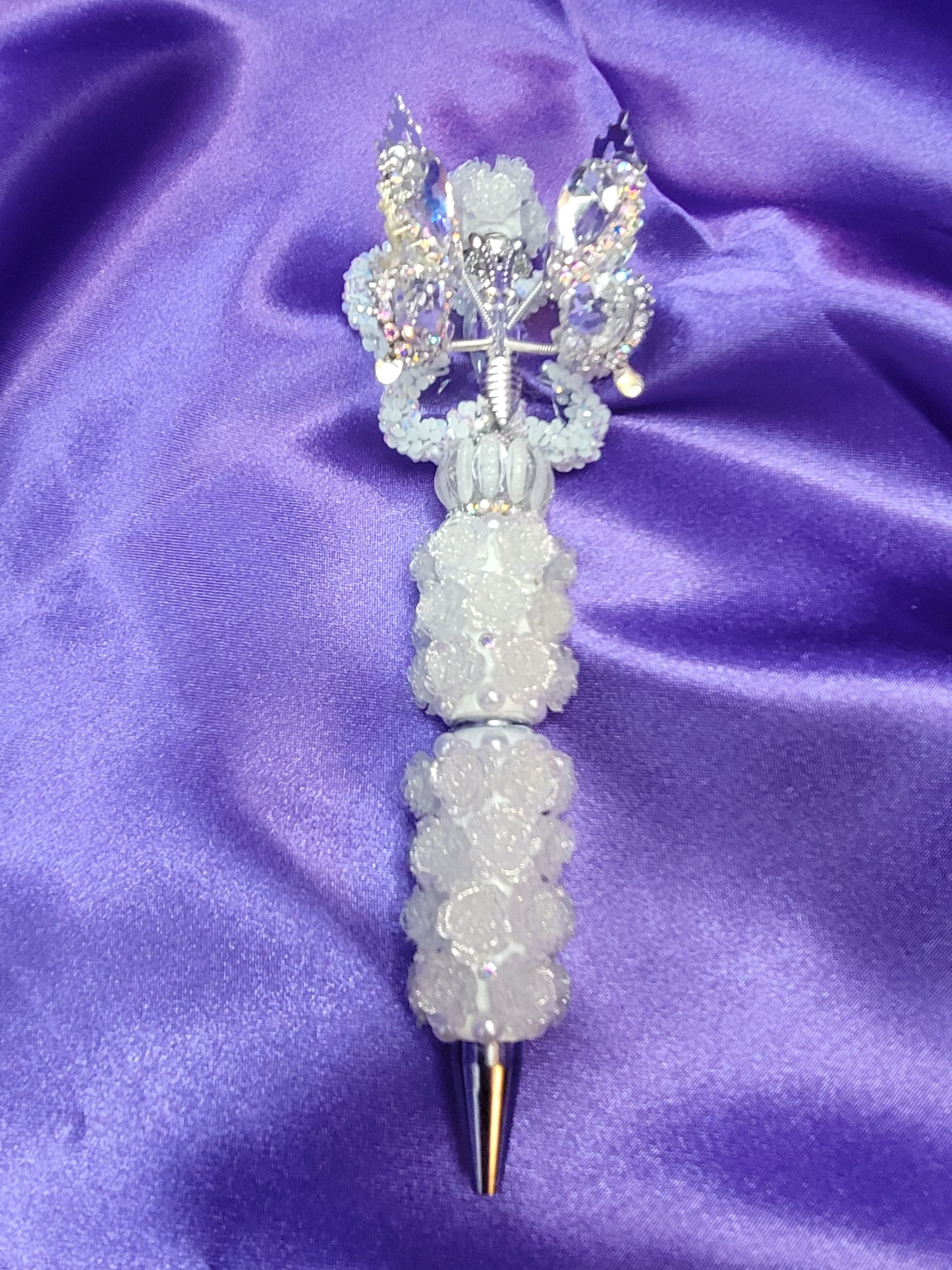 White Elegance Butterfly Pen