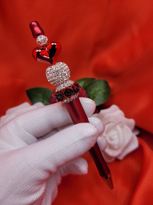 Red Heart Pen
