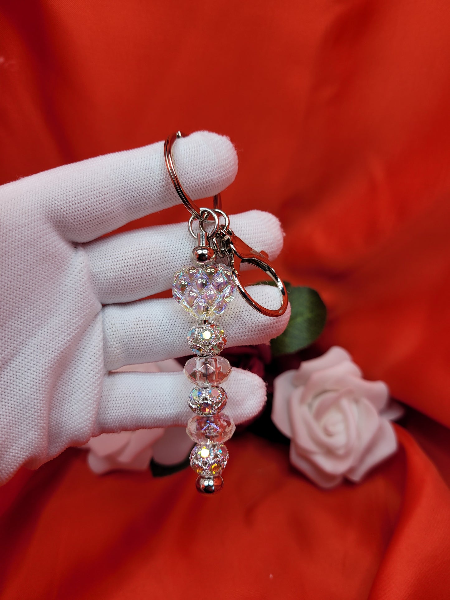 Clear Heart Keychain