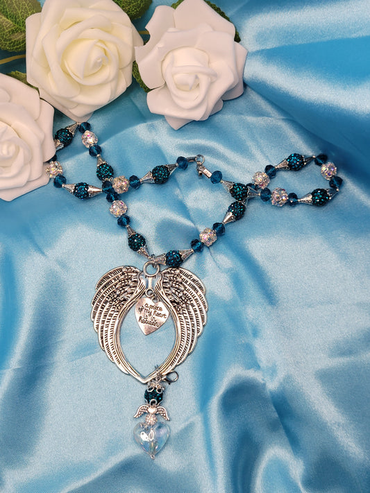 Memorial Wing Rear View Mirror Charm