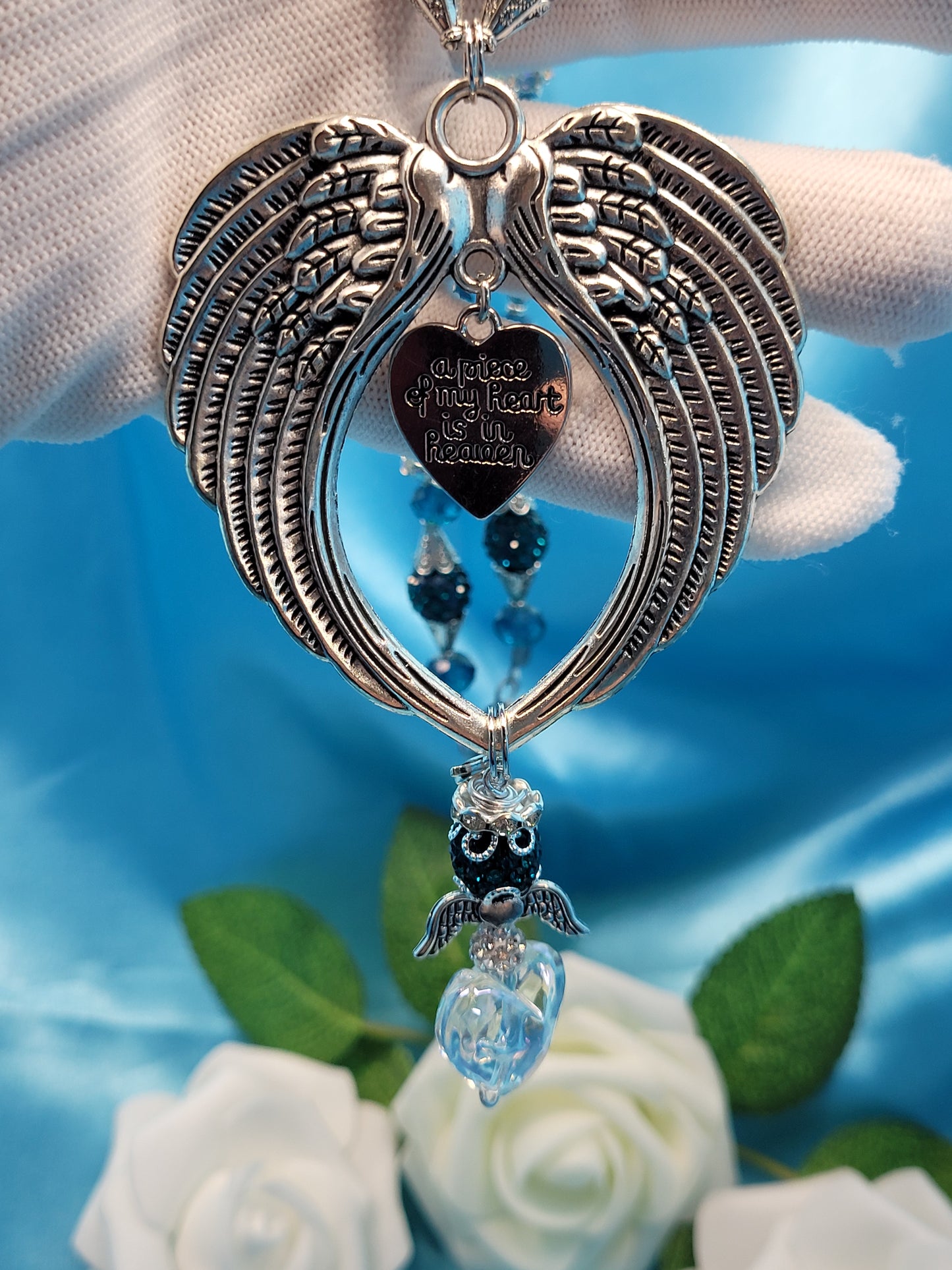 Memorial Wing Rear View Mirror Charm