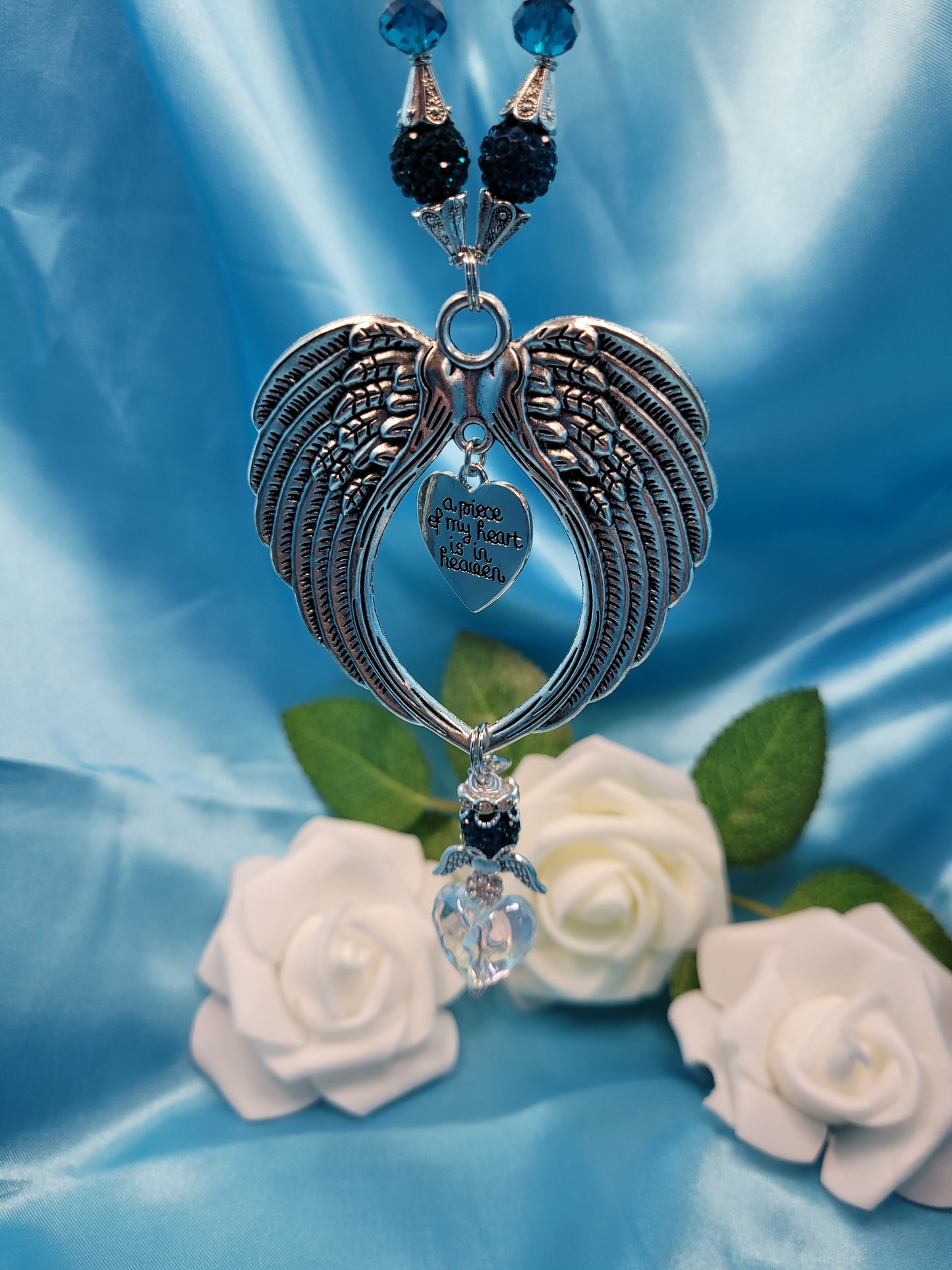 Memorial Wing Rear View Mirror Charm